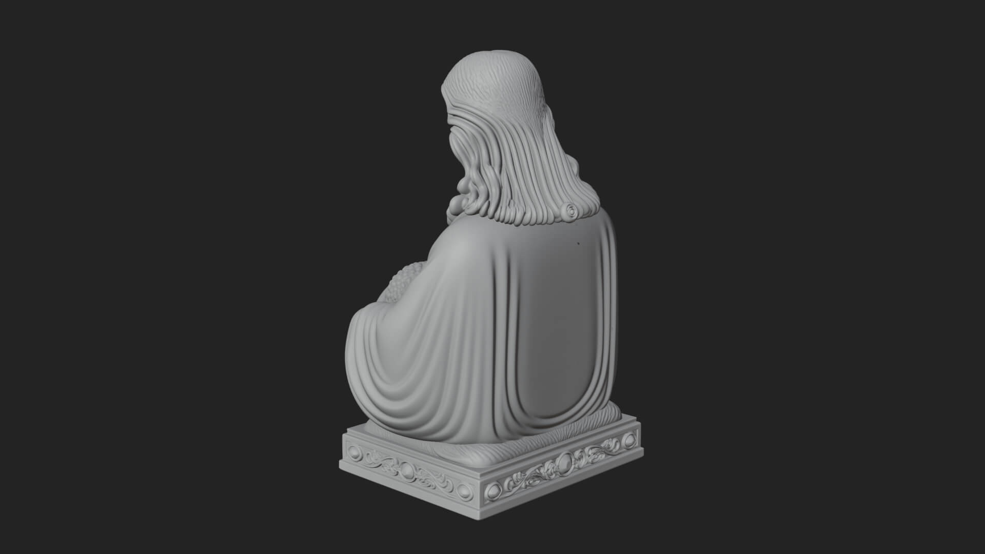 Good Shepherd Lamb Bust Statue Design 2 3D Print Model 3D Model