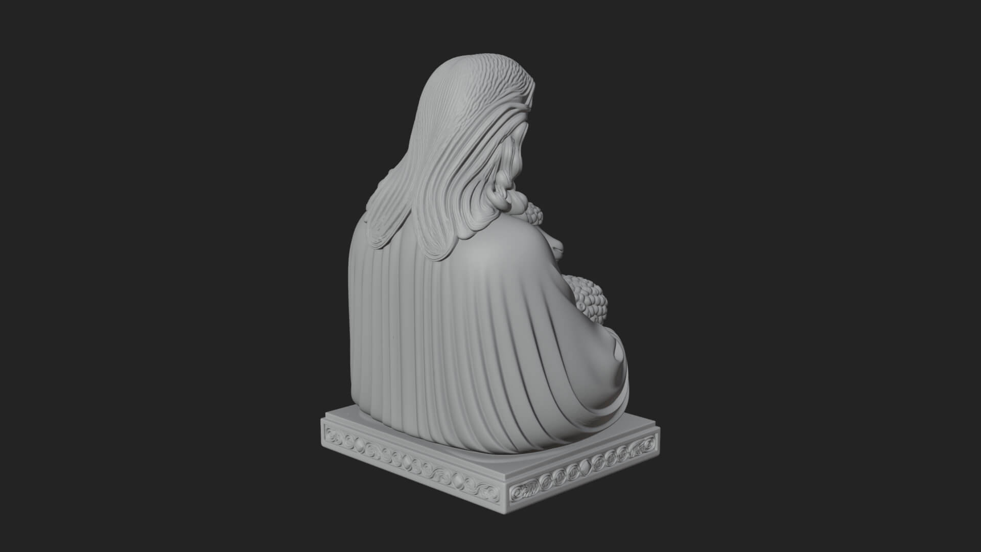 Good Shepherd Lamb Bust Statue Design 4 3D Print Model 3D Model