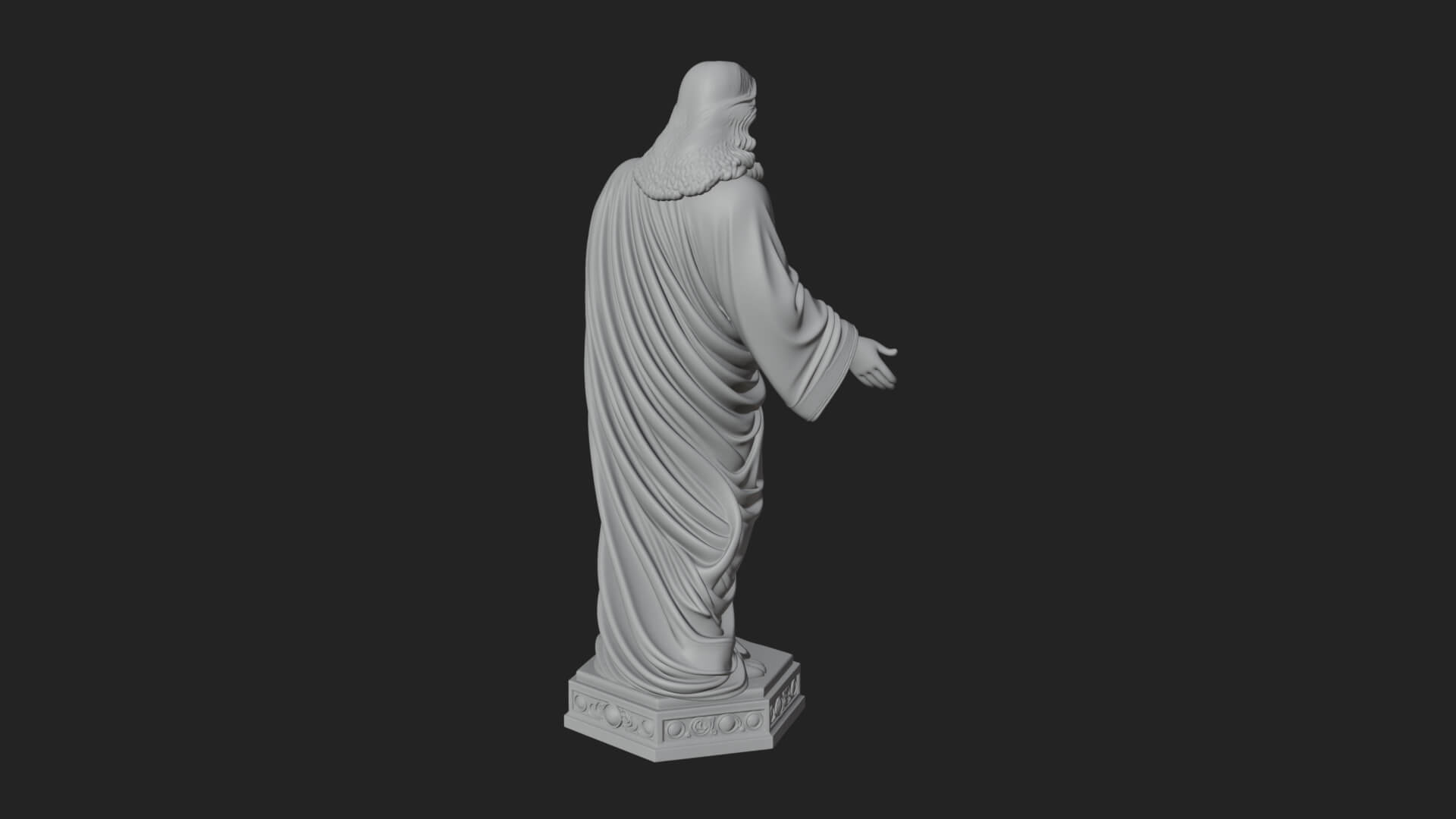 Good Shepherd with Lamb Statue Design 1 3D Print Model 3D Model