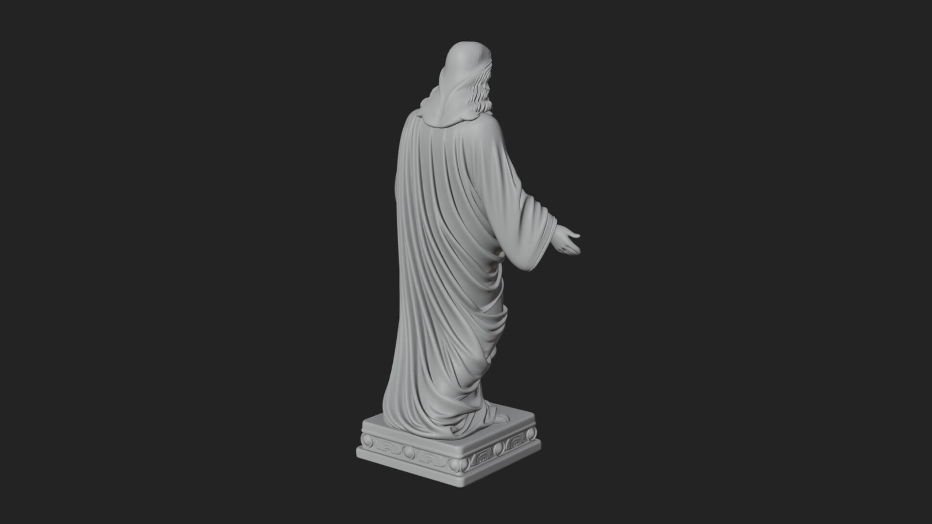 Good Shepherd with Lamb Statue Design 2 3D Print Model 3D Model