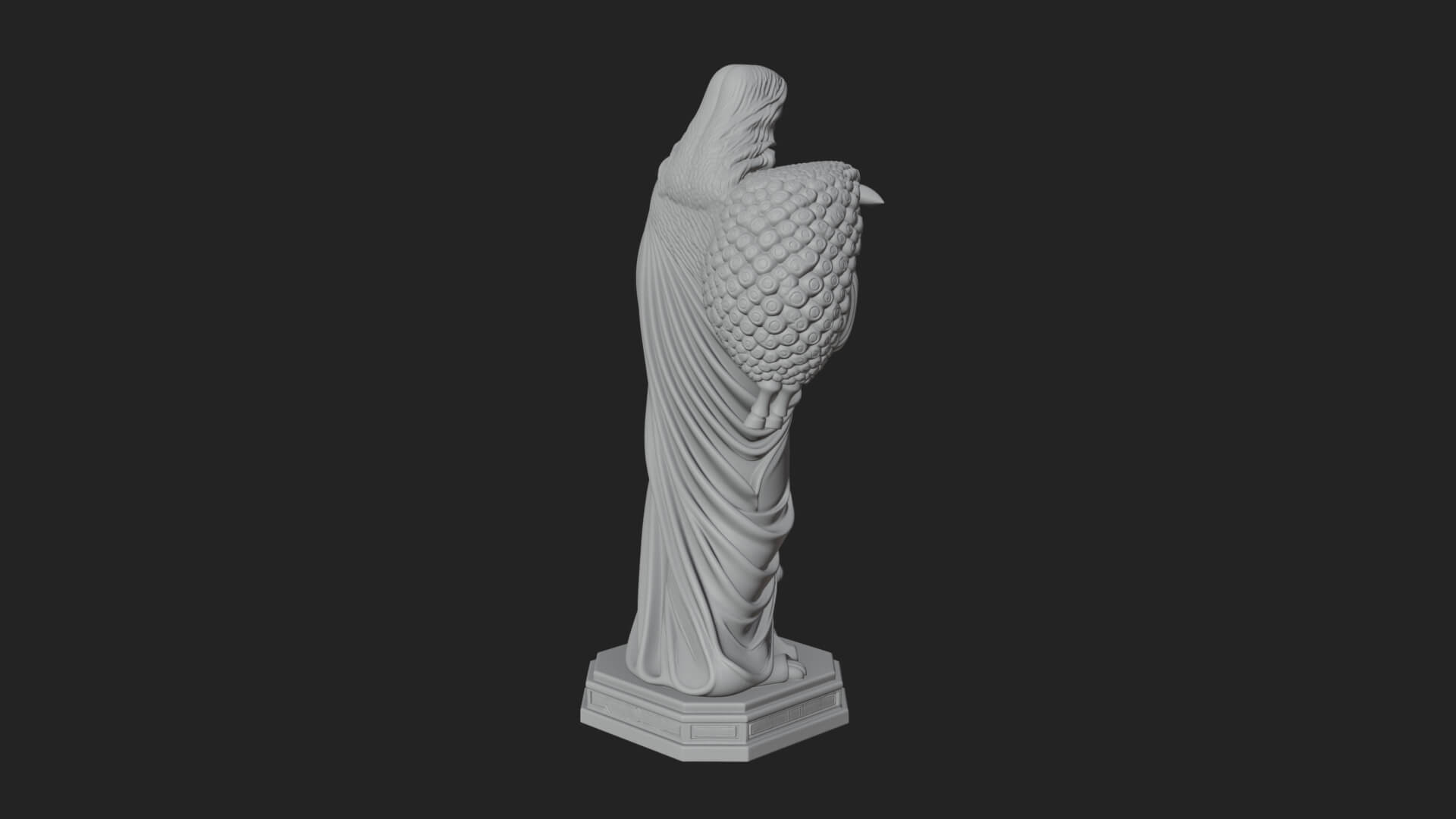 Good Shepherd with Lamb Statue Design 3 3D Print Model 3D Model