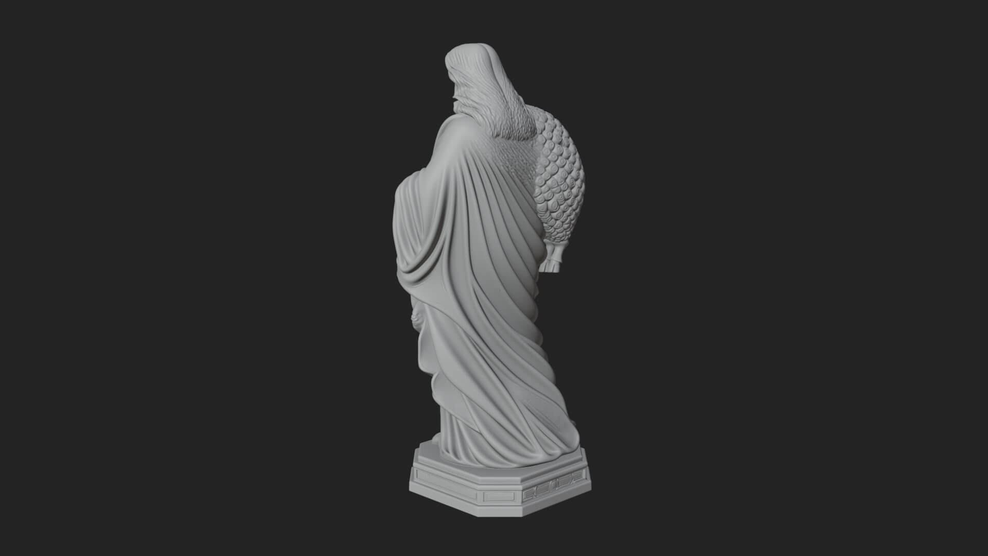 Good Shepherd with Lamb Statue Design 3 3D Print Model 3D Model