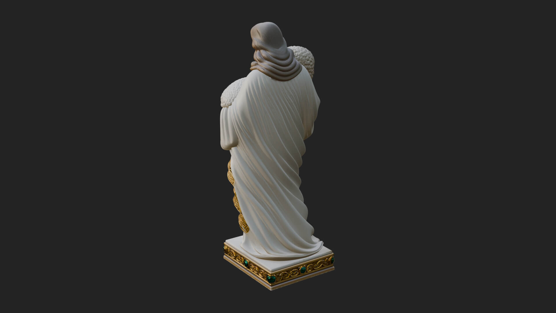 Good Shepherd with Lamb Statue Design 4 3D Print Model 3D Model