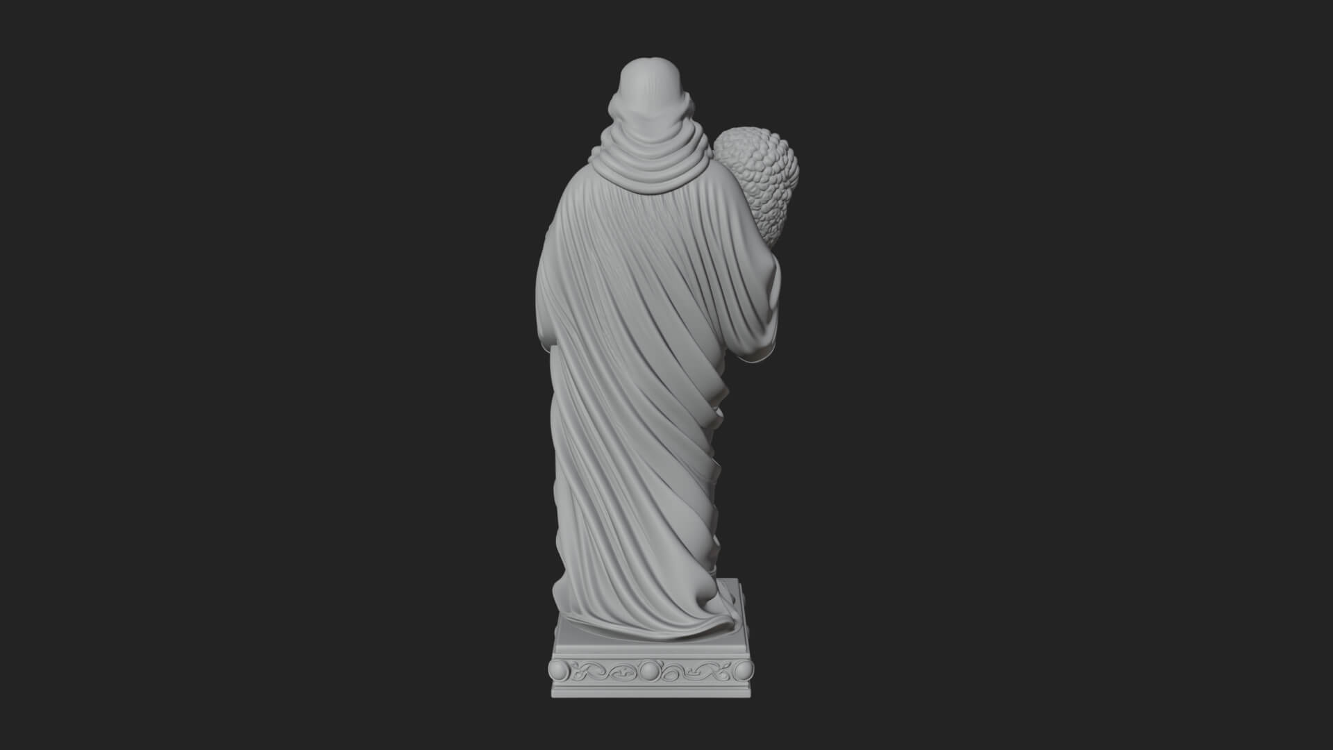 Good Shepherd with Lamb Statue Design 4 3D Print Model 3D Model