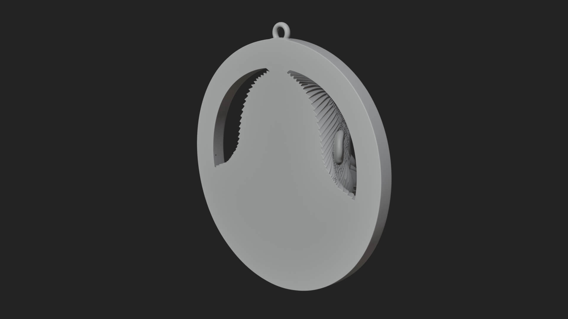 Gorilla Head Oval Relief Plaque Design 1 3D Print Model 3D Model