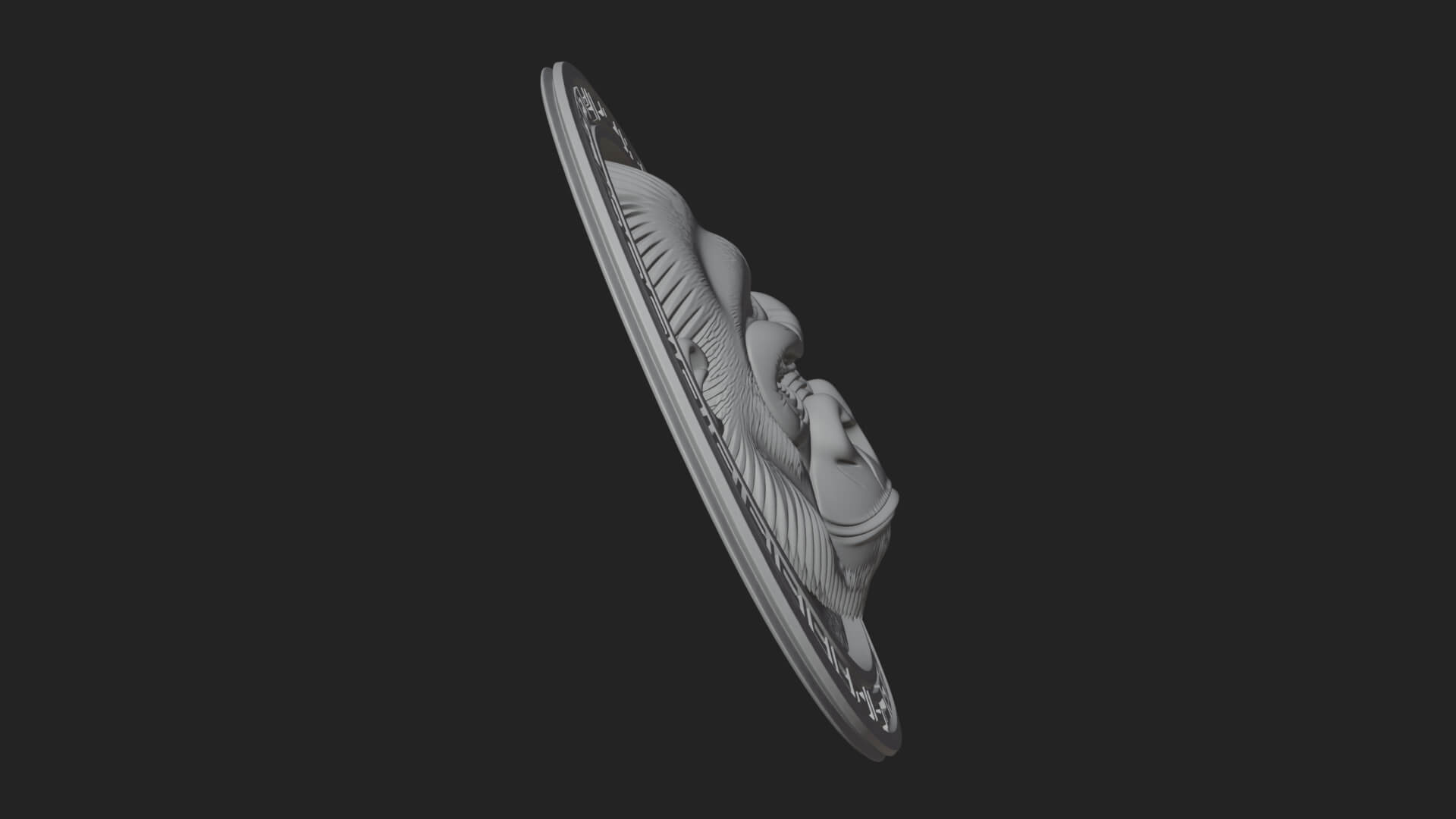 Gorilla Head Oval Relief Plaque Design 2 3D Print Model 3D Model