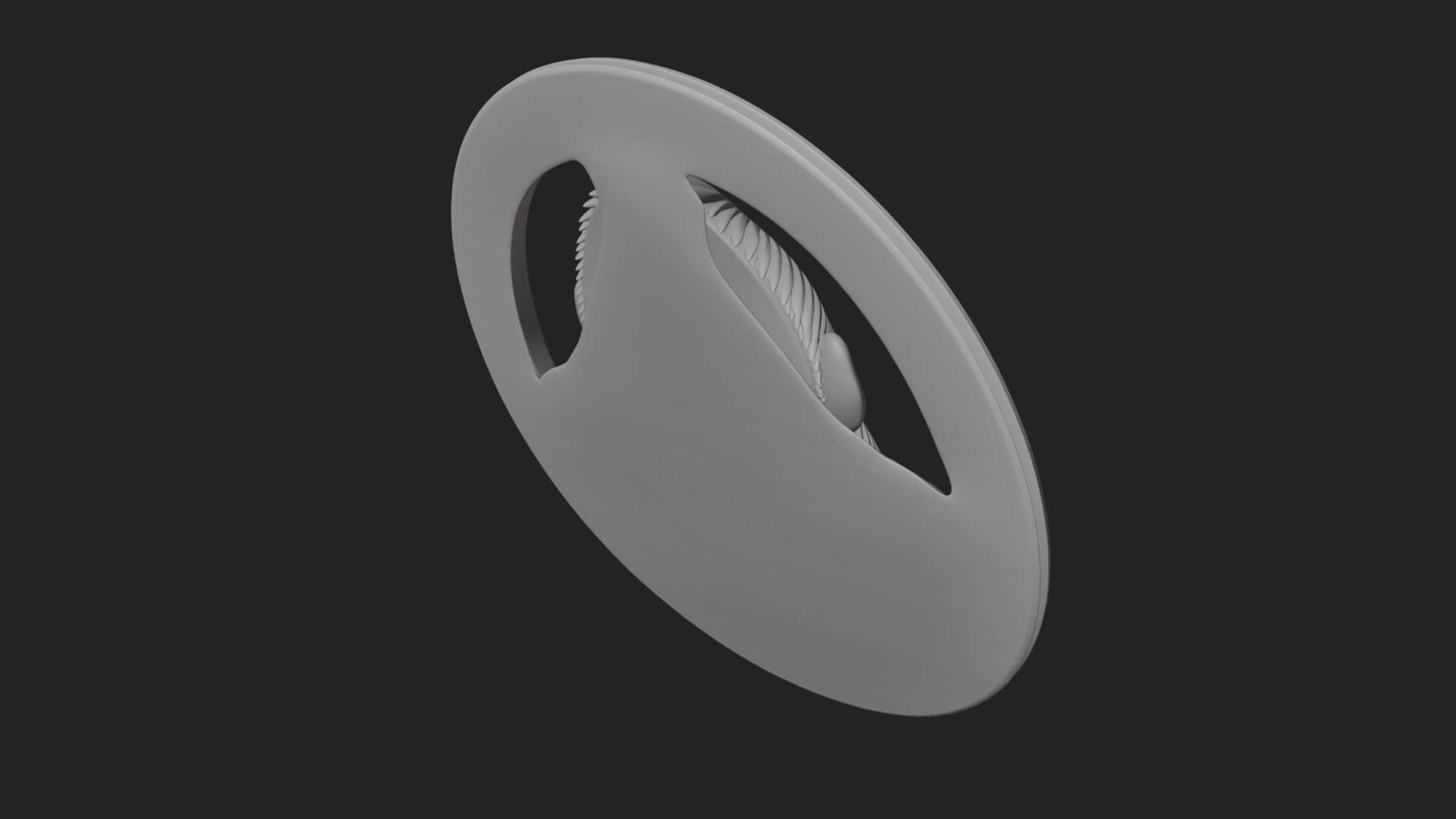Gorilla Head Oval Relief Plaque Design 2 3D Print Model 3D Model