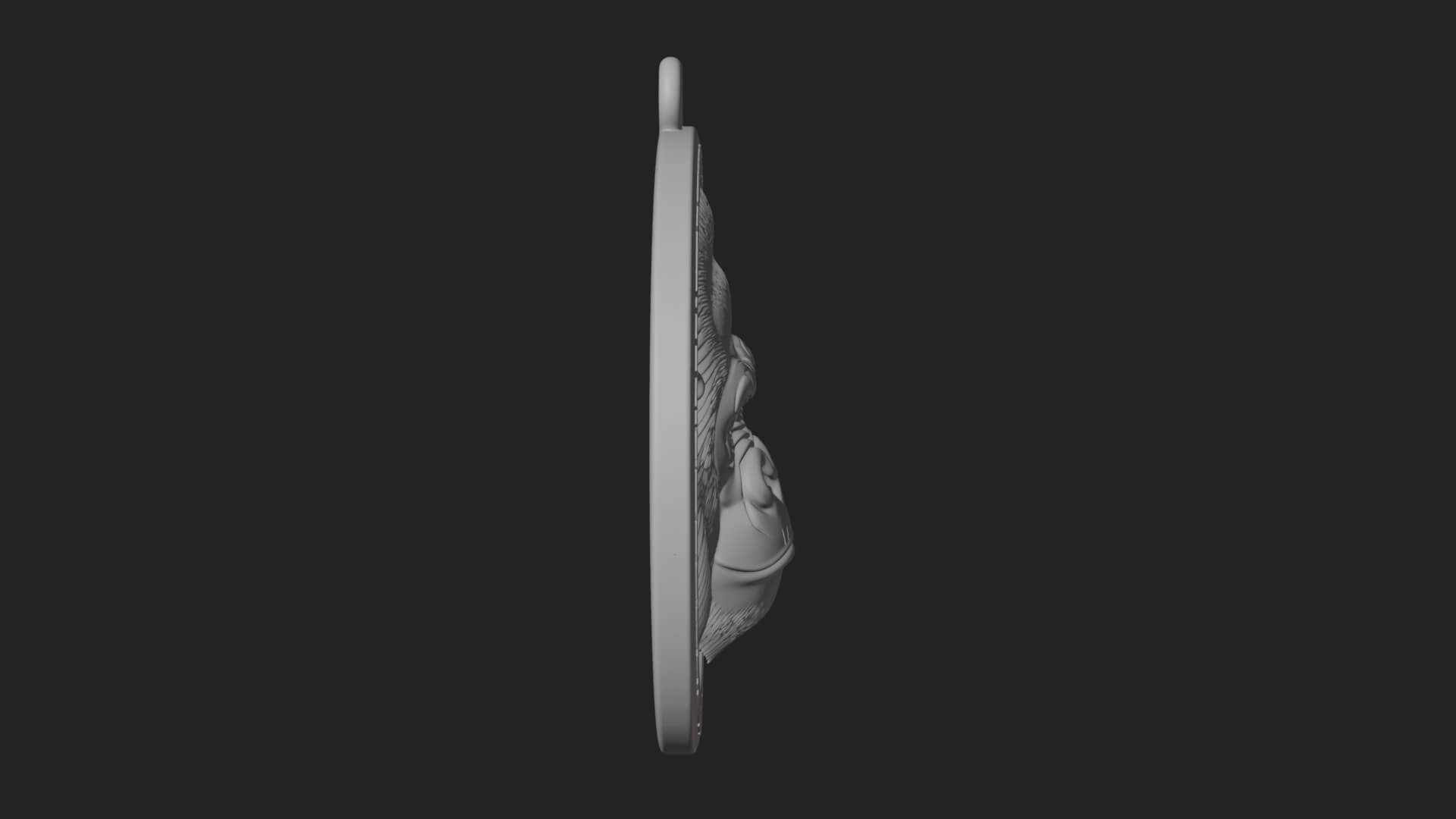 Gorilla Head Oval Relief Plaque Design 3 3D Print Model 3D Model