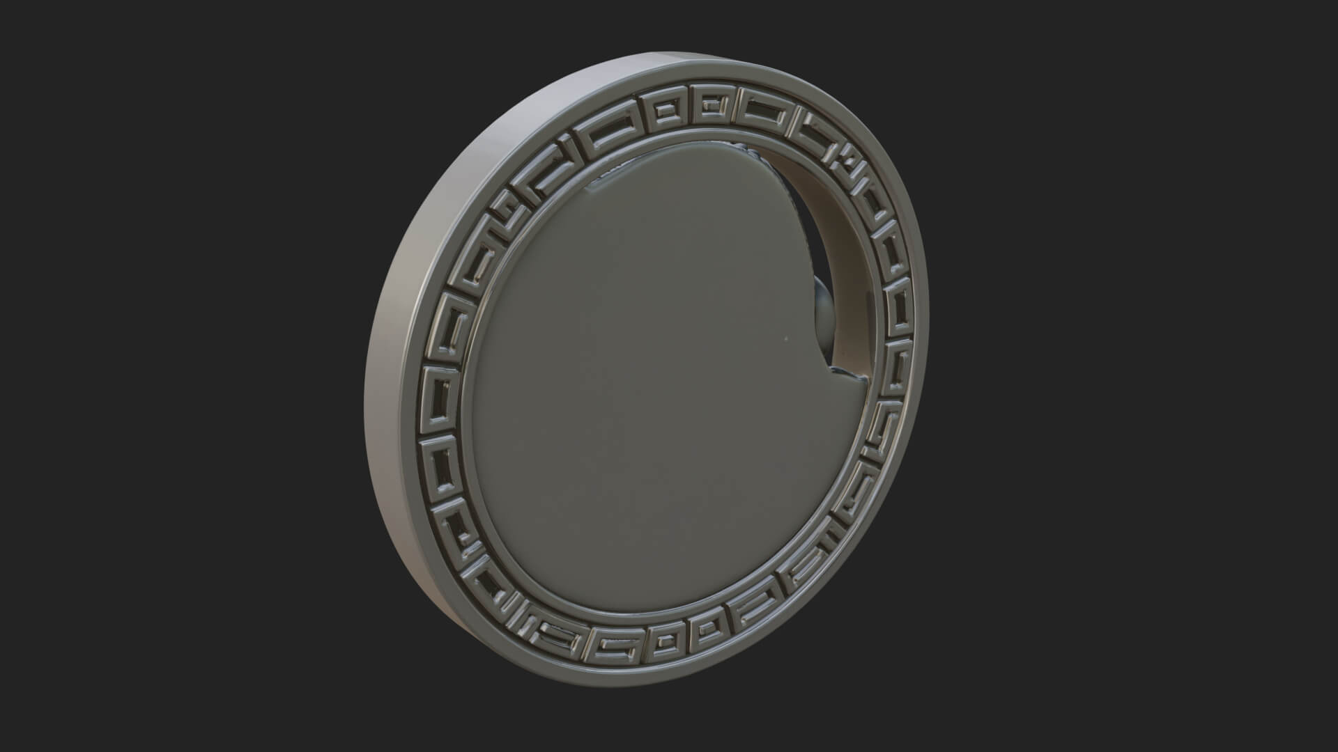 Gorilla Head Oval Relief Plaque Design 4 3D Print Model 3D Model