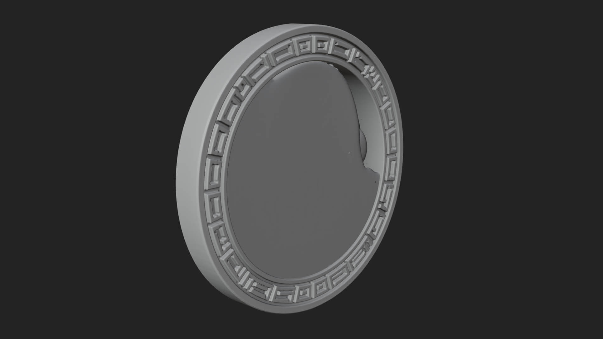 Gorilla Head Oval Relief Plaque Design 4 3D Print Model 3D Model