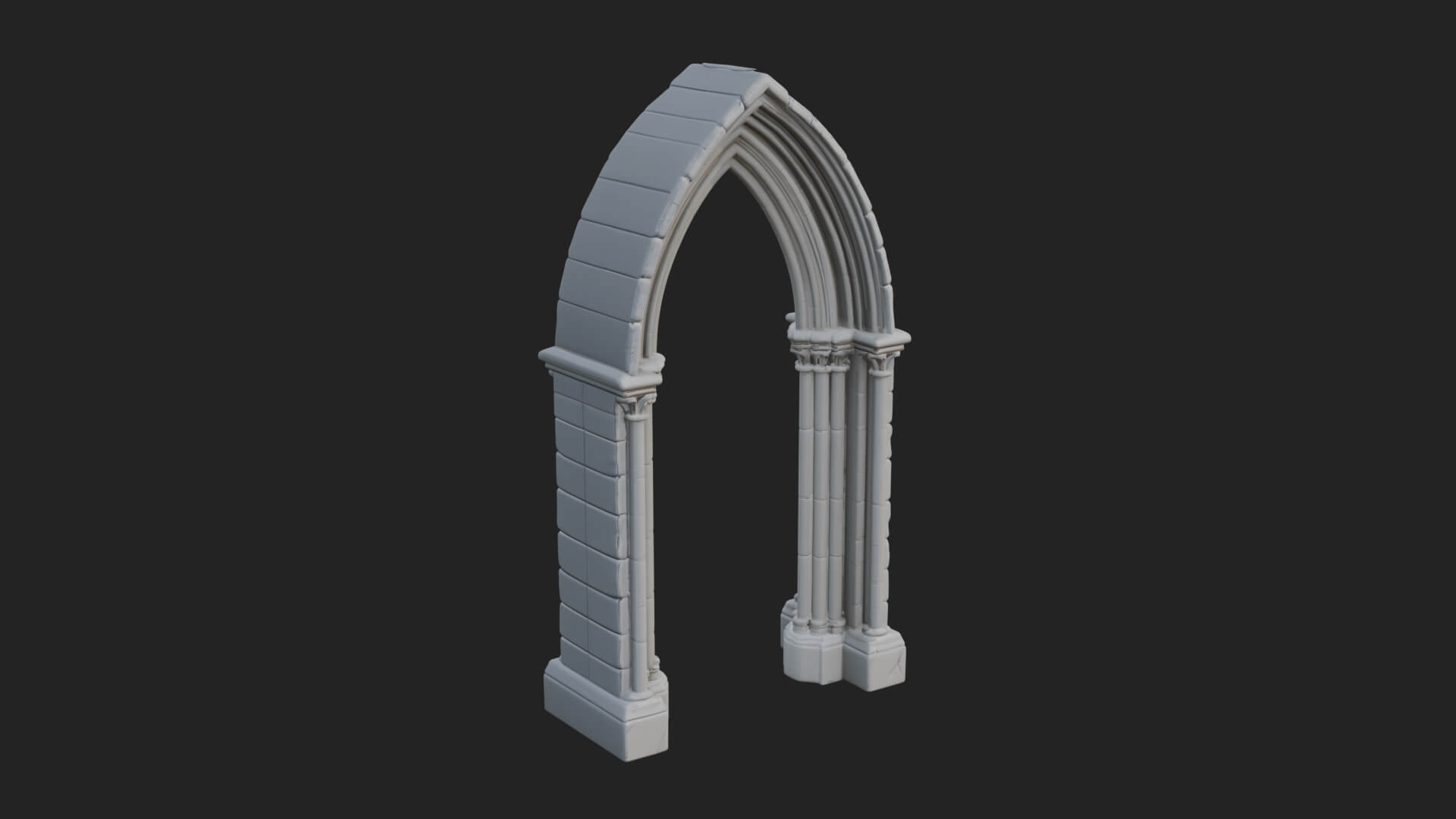 Gothic Arch Doorway Model Design 10 3D Print Model 3D Model