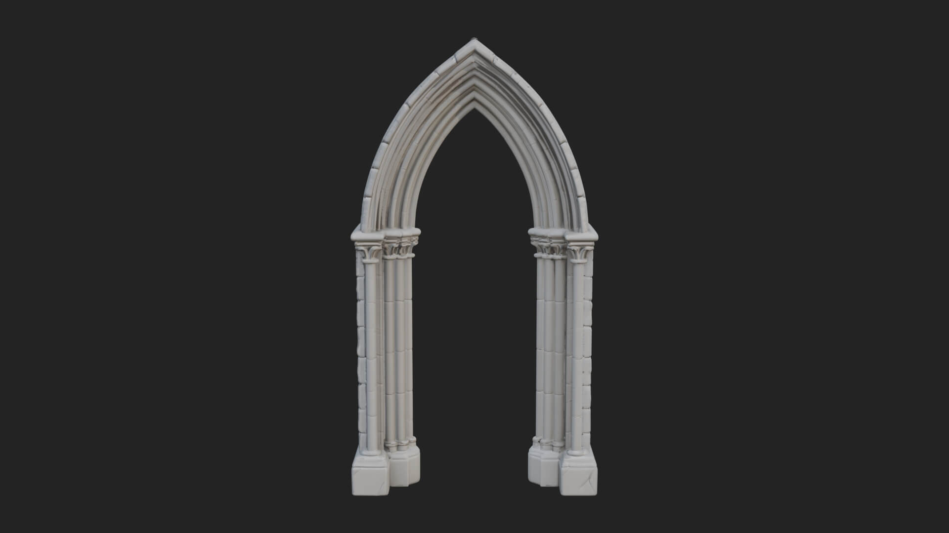 Gothic Arch Doorway Model Design 10 3D Print Model 3D Model