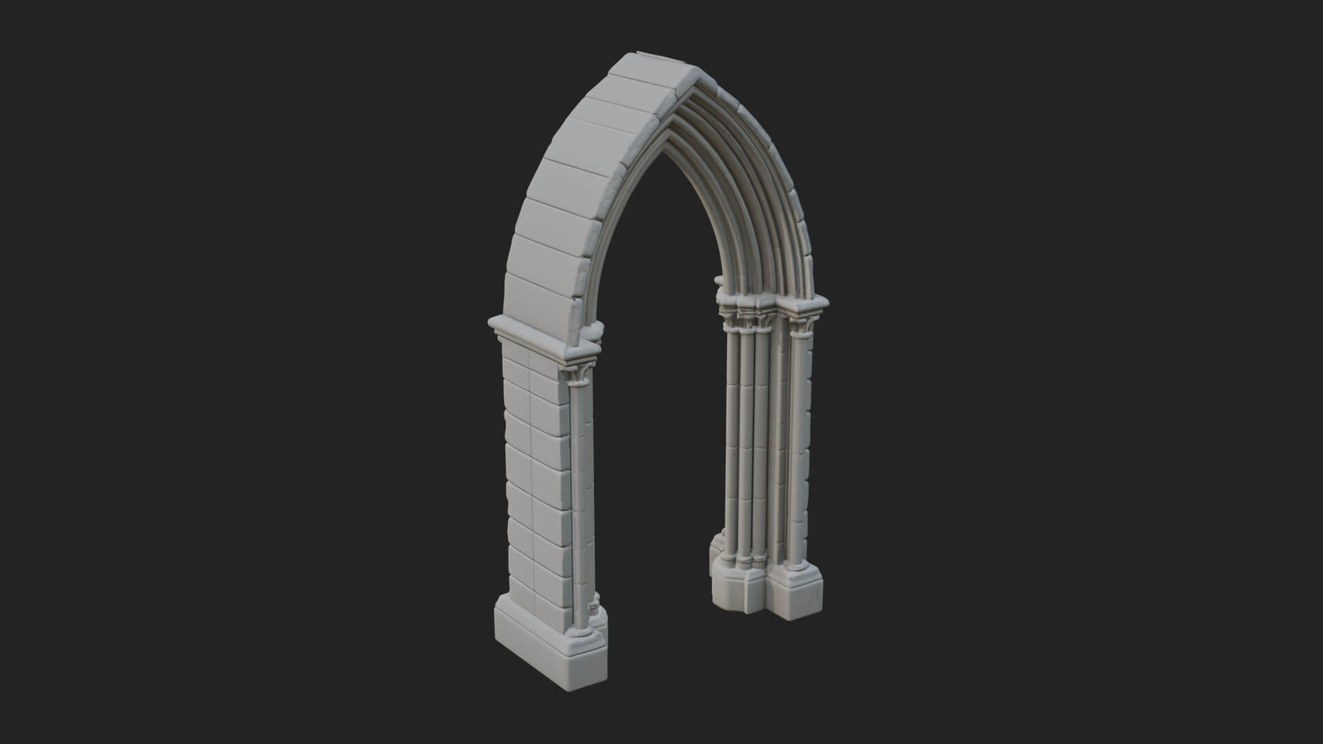 Gothic Arch Doorway Model Design 10 3D Print Model 3D Model