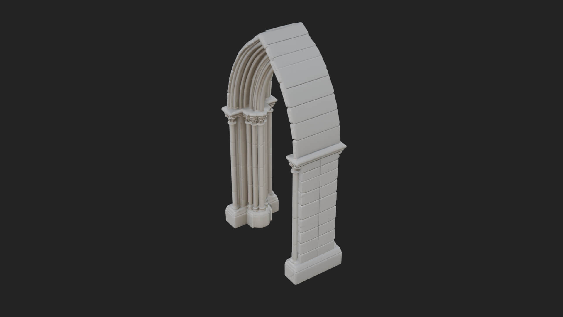 Gothic Arch Doorway Model Design 10 3D Print Model 3D Model