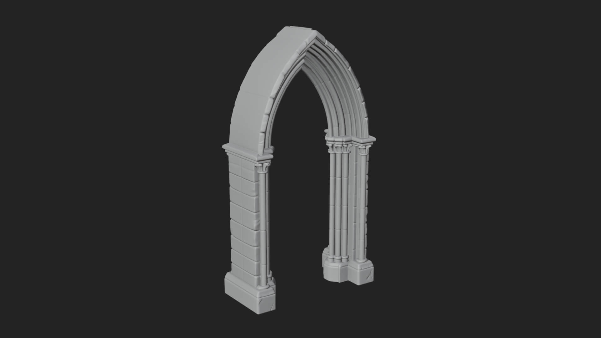 Gothic Arch Doorway Model Design 10 3D Print Model 3D Model