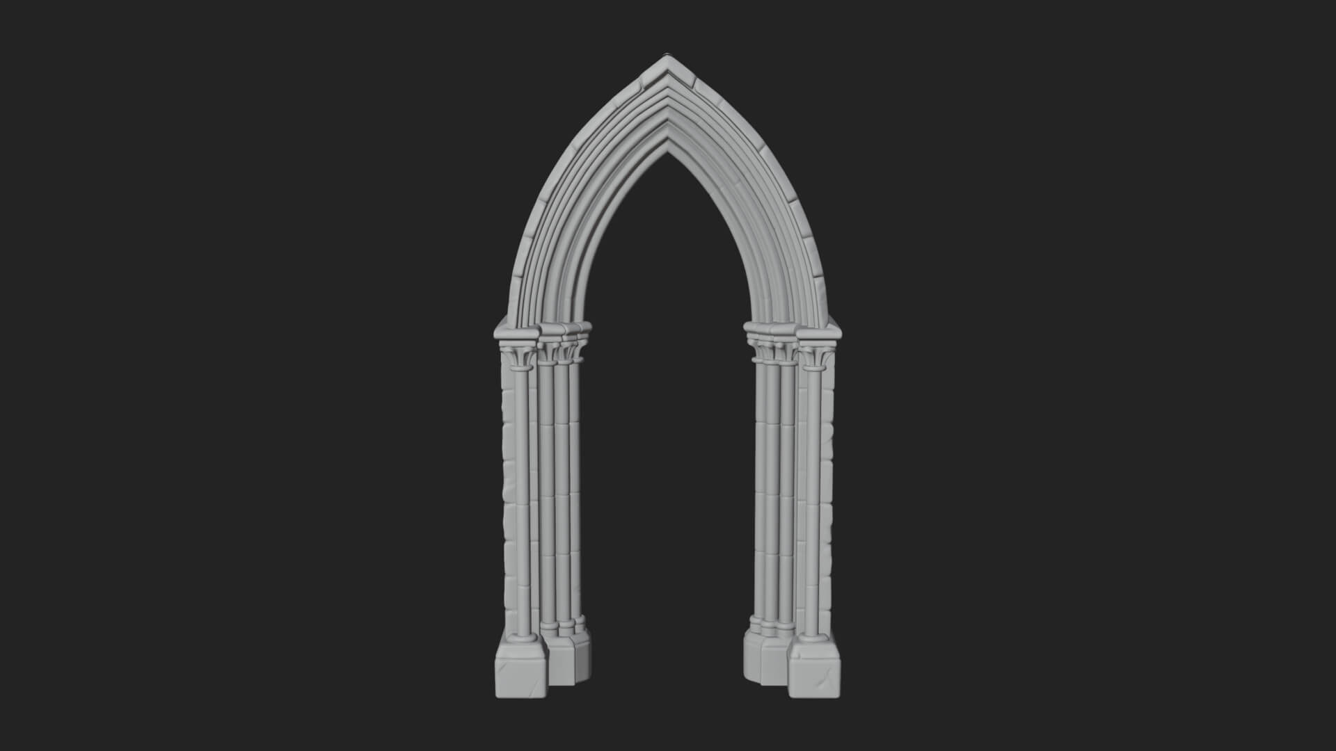 Gothic Arch Doorway Model Design 10 3D Print Model 3D Model