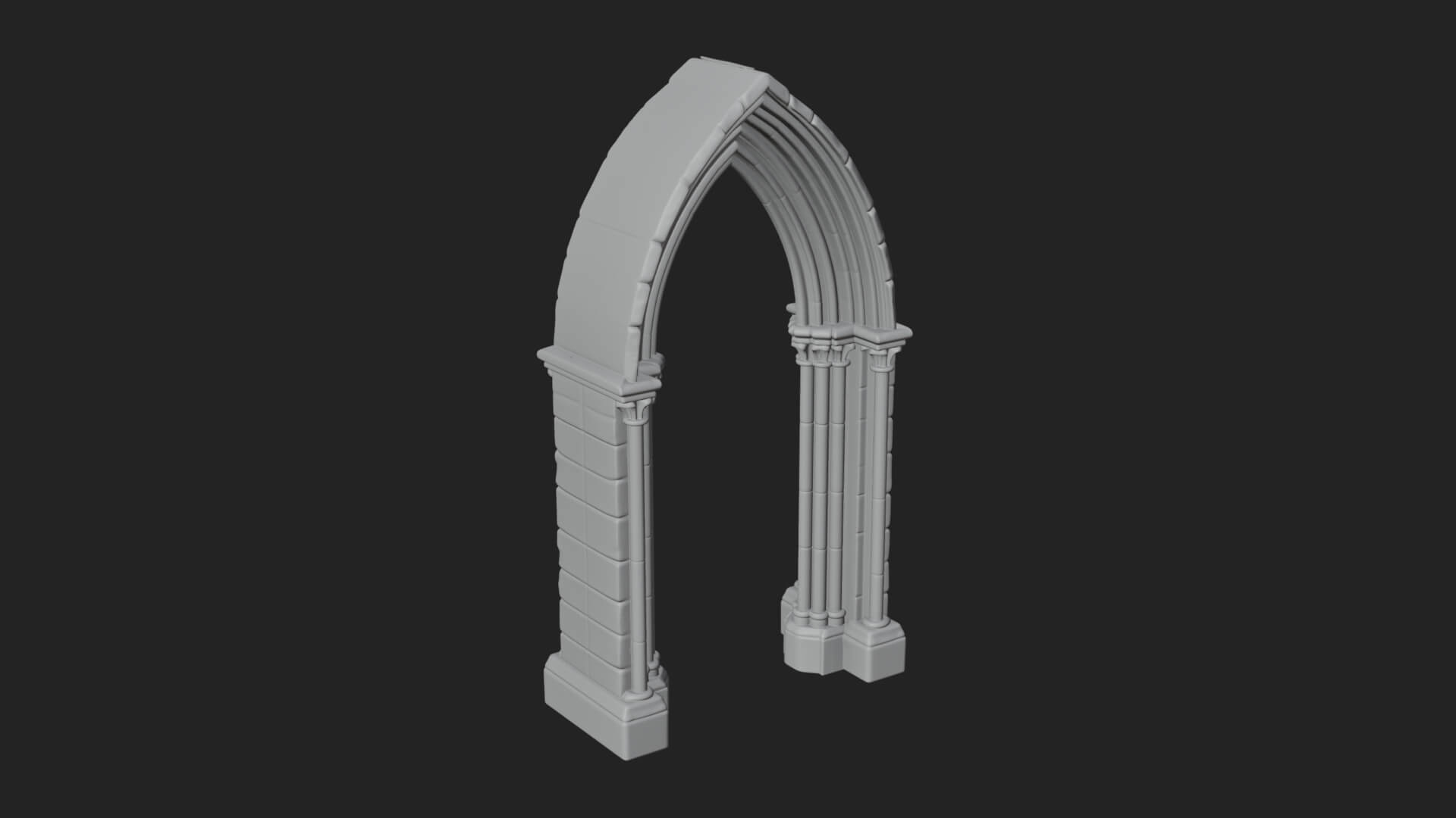 Gothic Arch Doorway Model Design 10 3D Print Model 3D Model