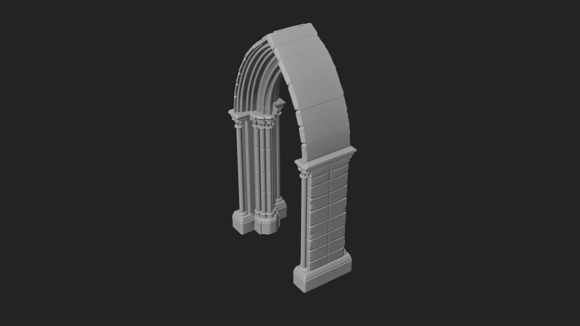 Gothic Arch Doorway Model Design 10 3D Print Model 3D Model