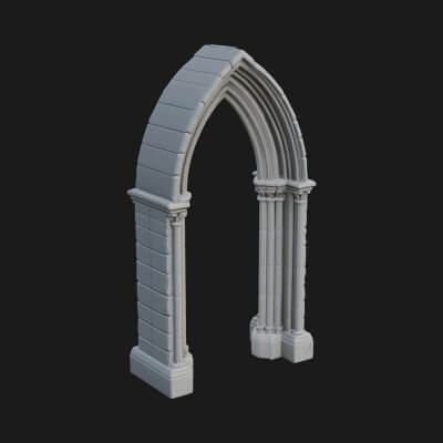 Gothic Arch Doorway Model Design 10 3D Print Model