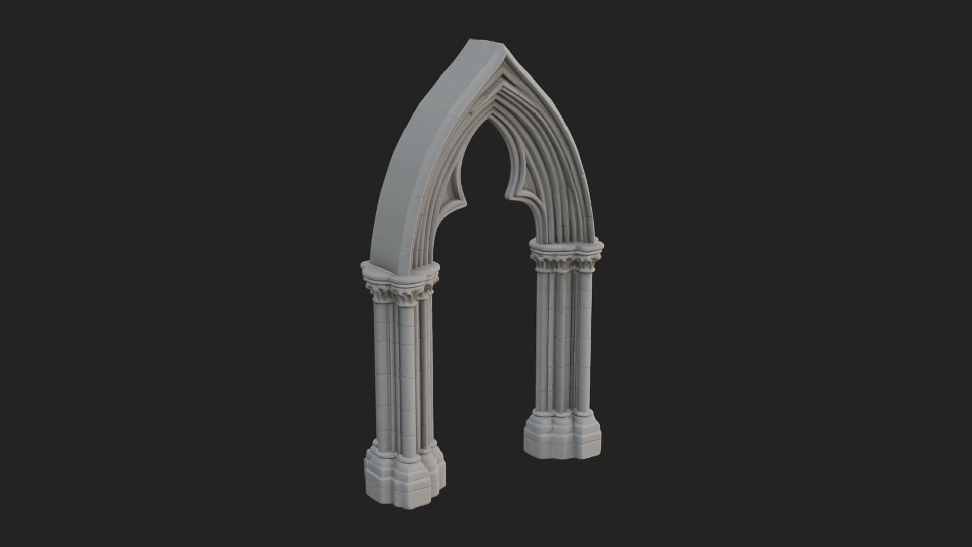Gothic Arch Doorway Model Design 11 3D Print Model 3D Model