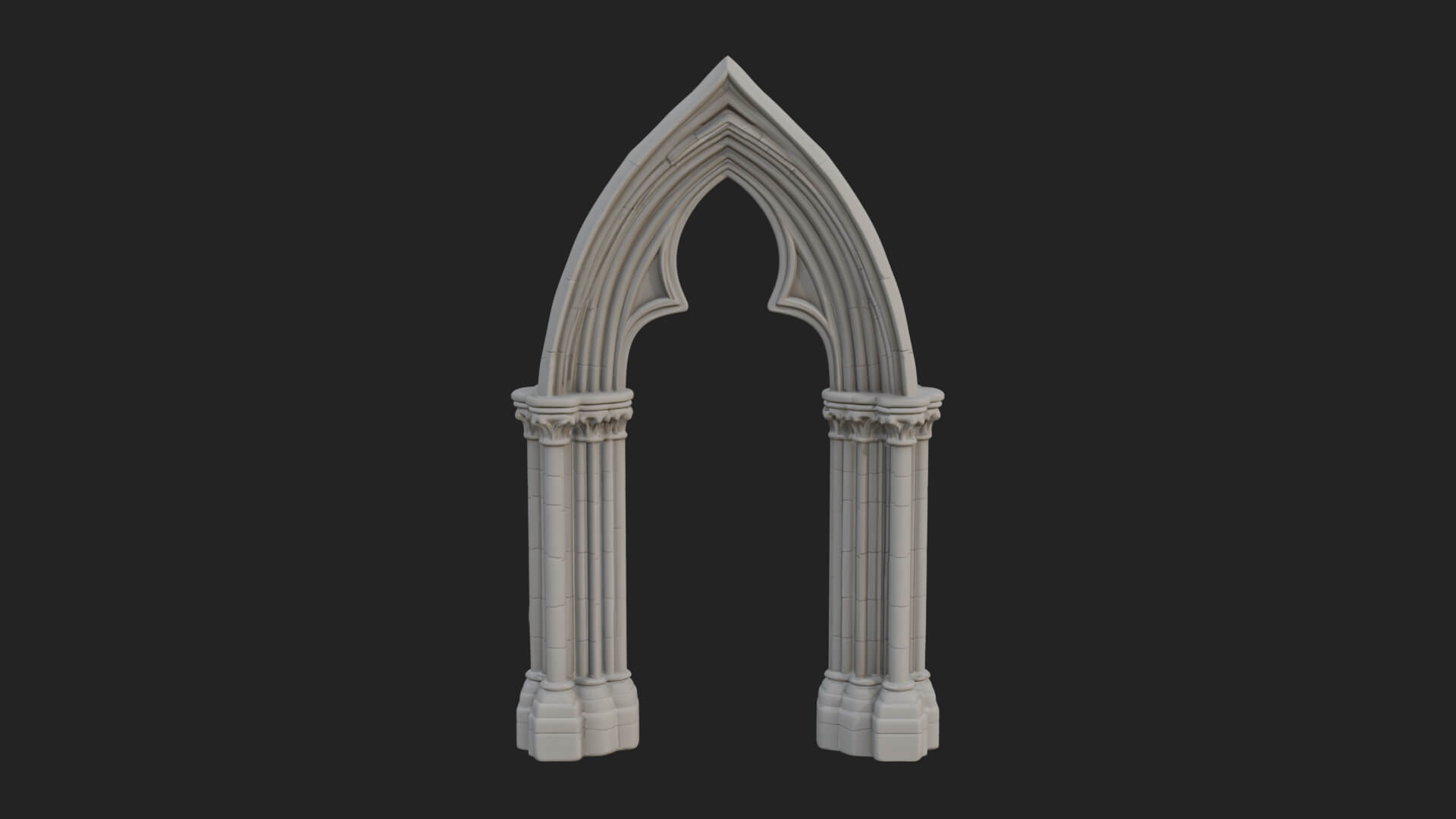 Gothic Arch Doorway Model Design 11 3D Print Model 3D Model
