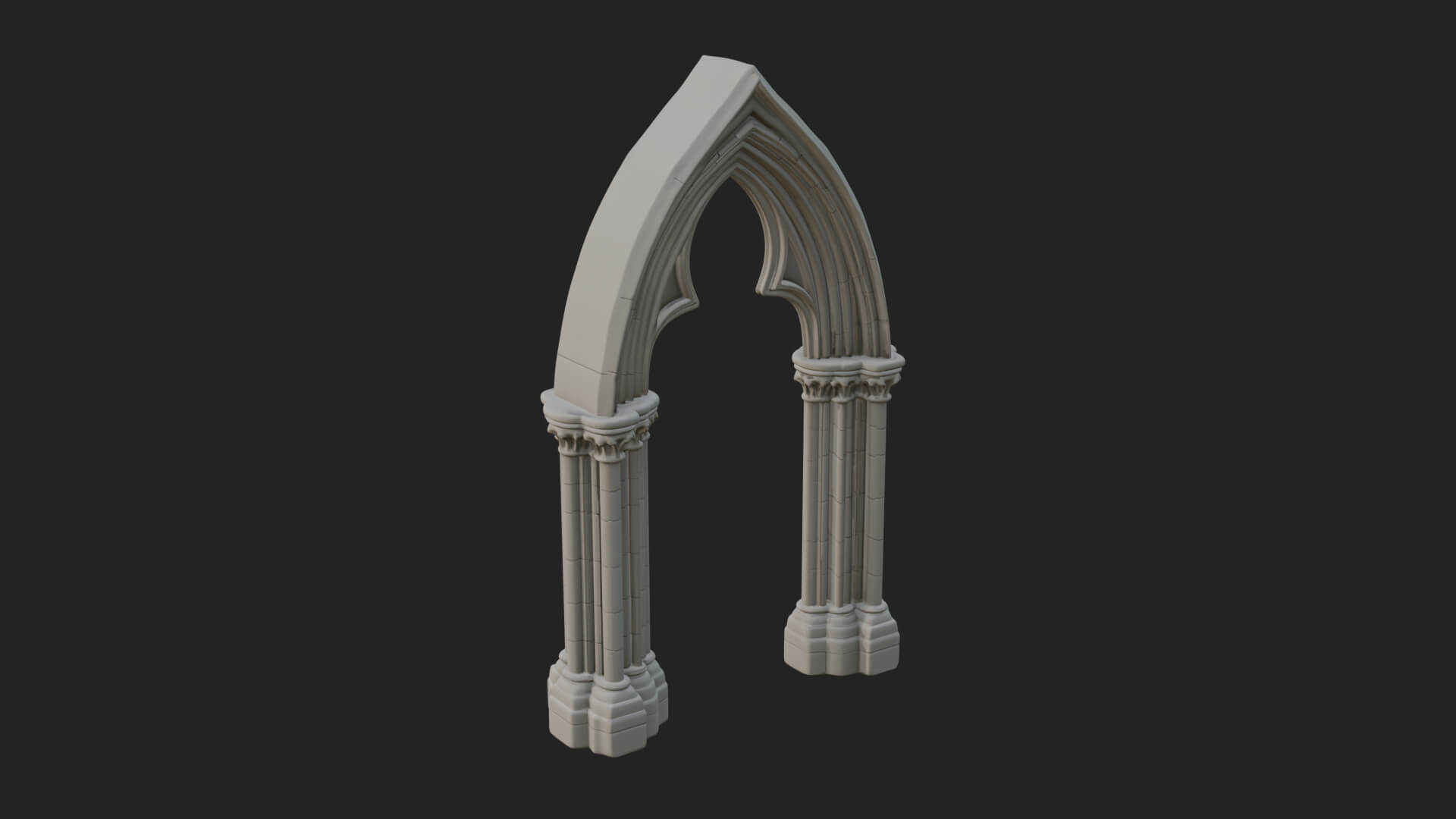 Gothic Arch Doorway Model Design 11 3D Print Model 3D Model