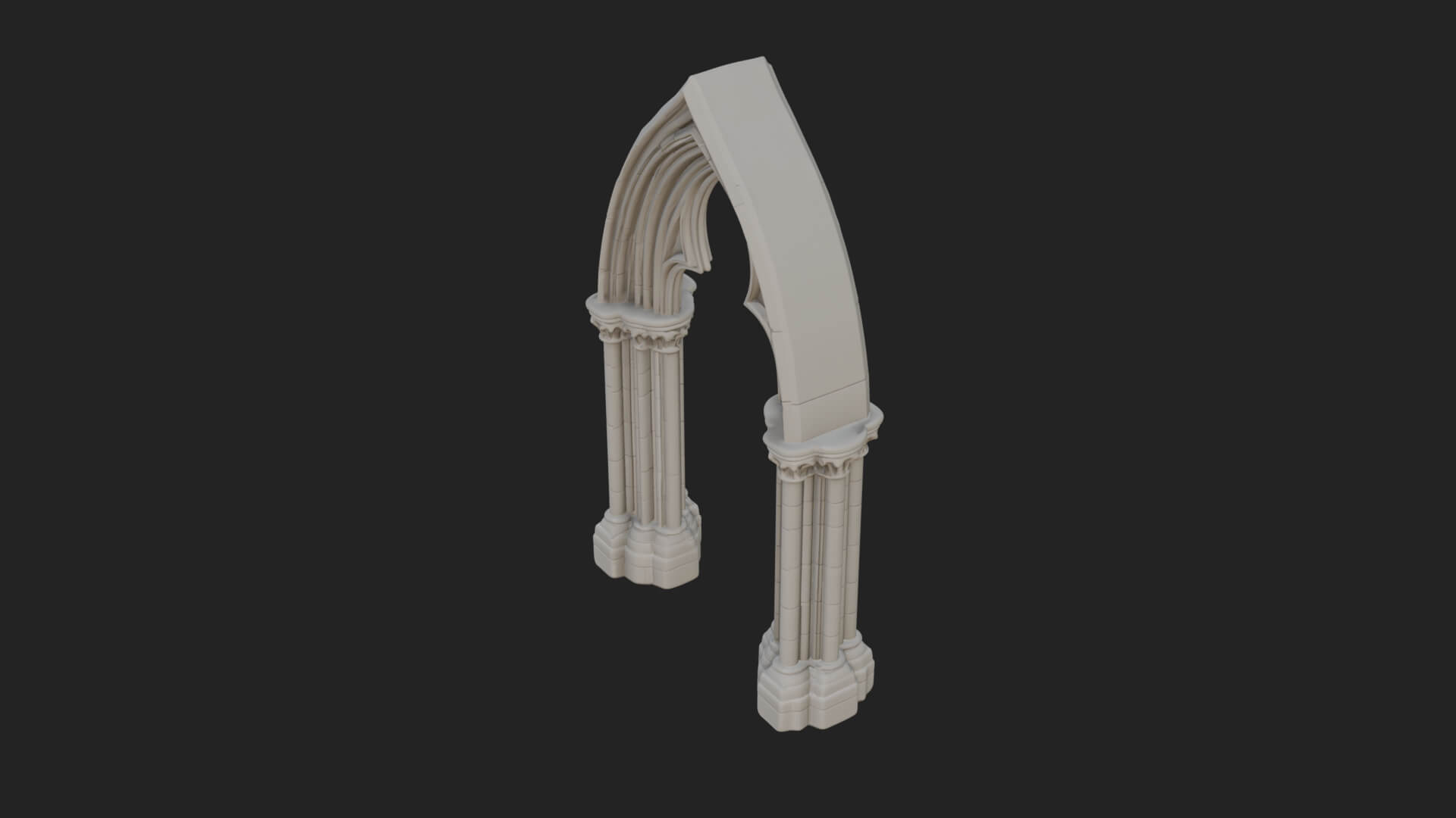 Gothic Arch Doorway Model Design 11 3D Print Model 3D Model