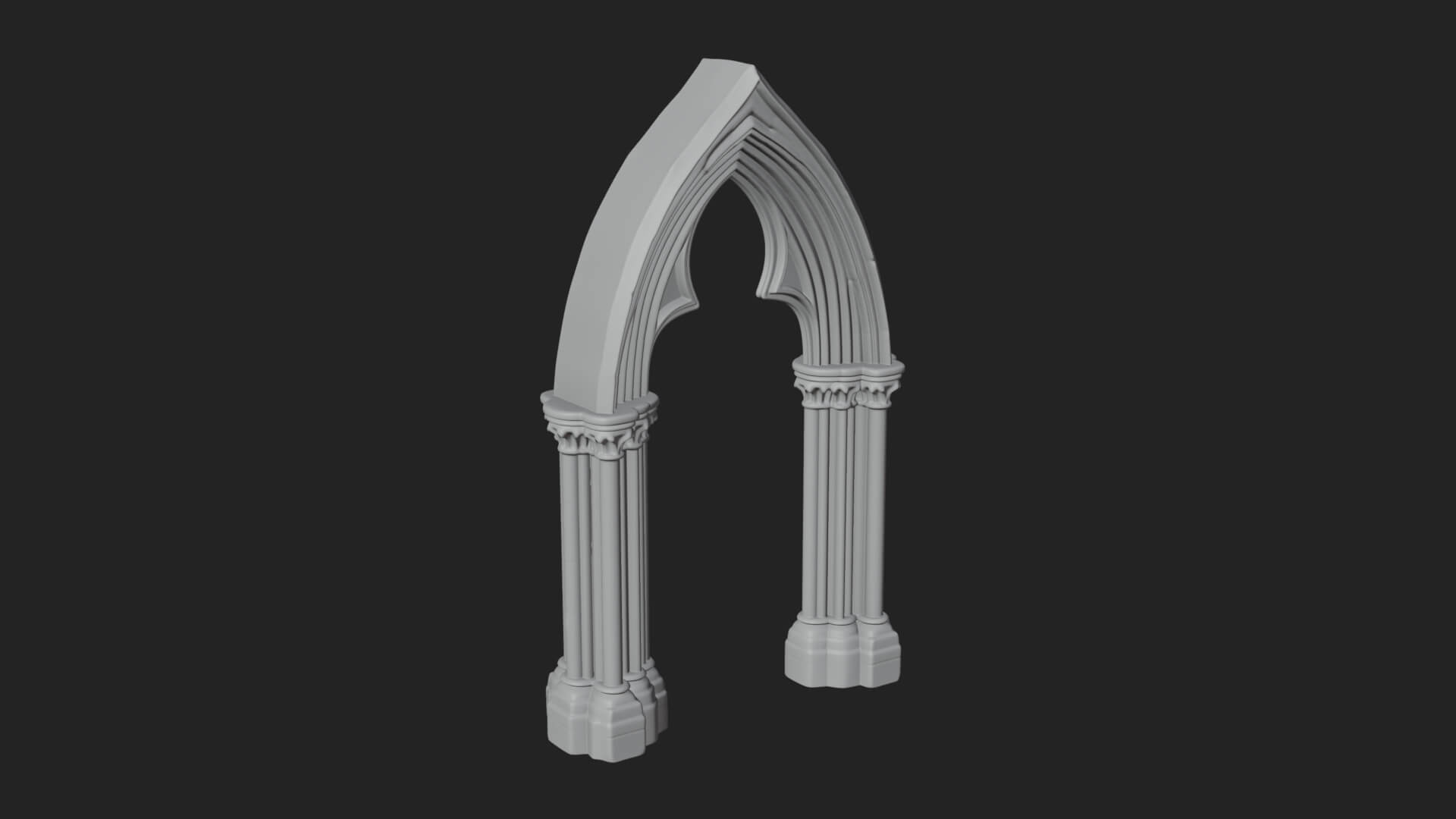 Gothic Arch Doorway Model Design 11 3D Print Model 3D Model