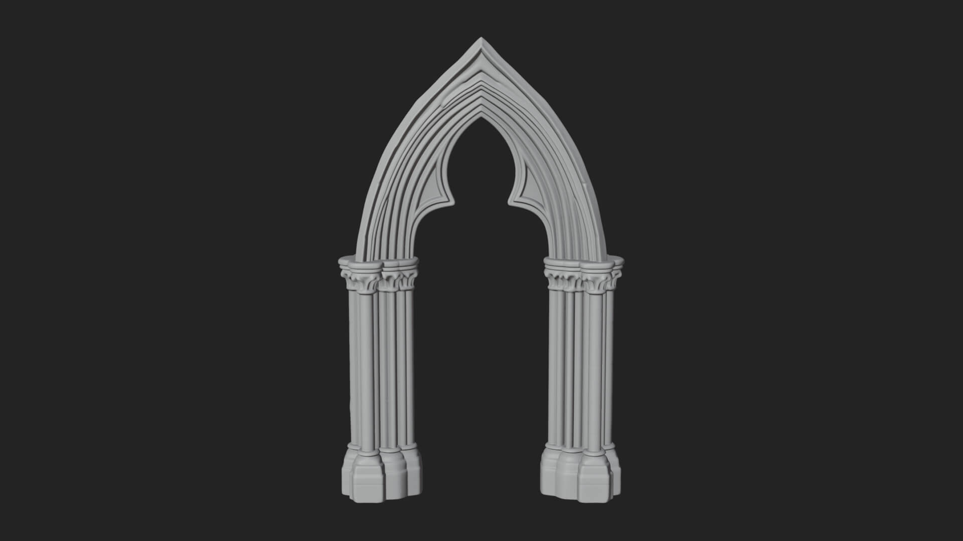 Gothic Arch Doorway Model Design 11 3D Print Model 3D Model