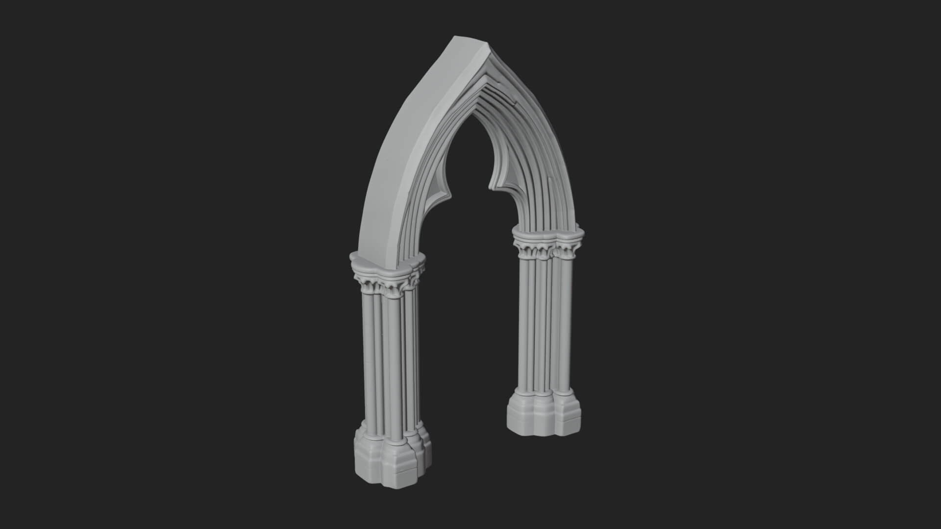 Gothic Arch Doorway Model Design 11 3D Print Model 3D Model