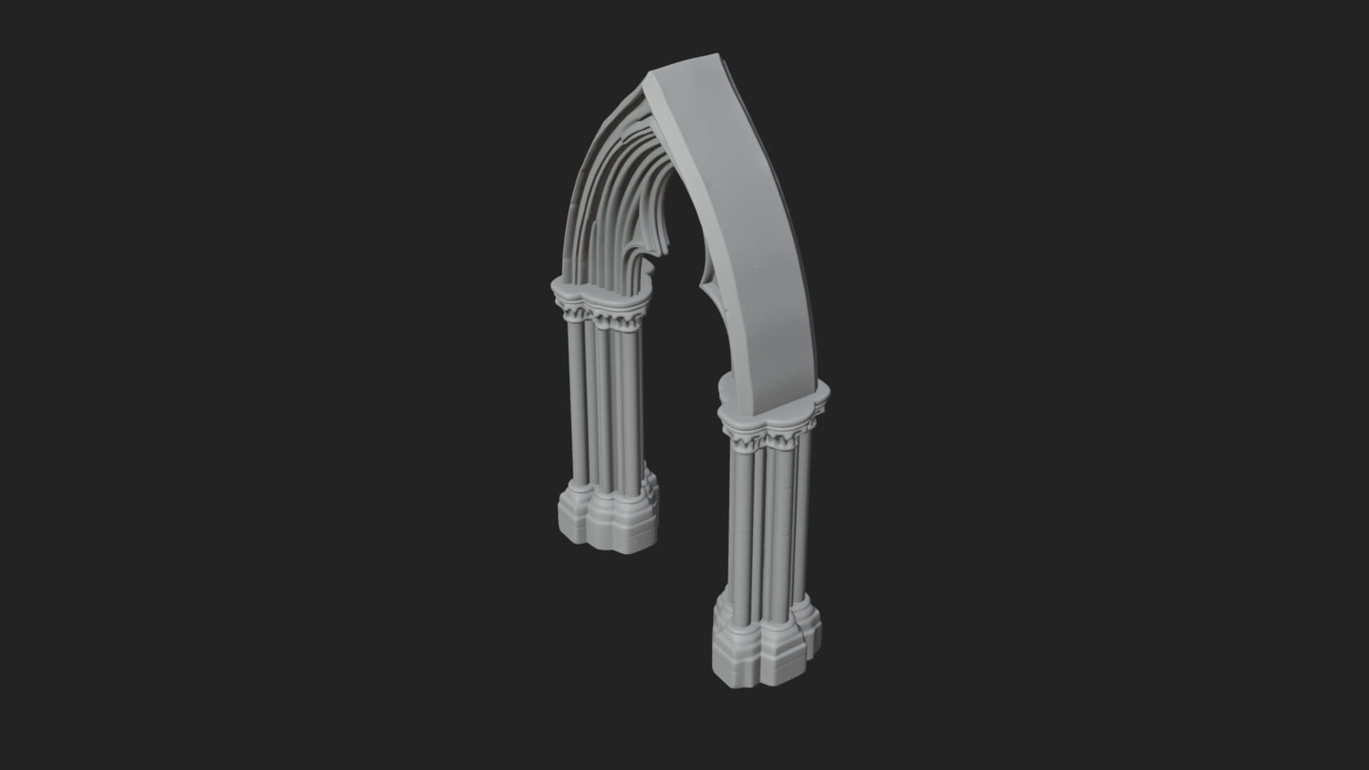 Gothic Arch Doorway Model Design 11 3D Print Model 3D Model
