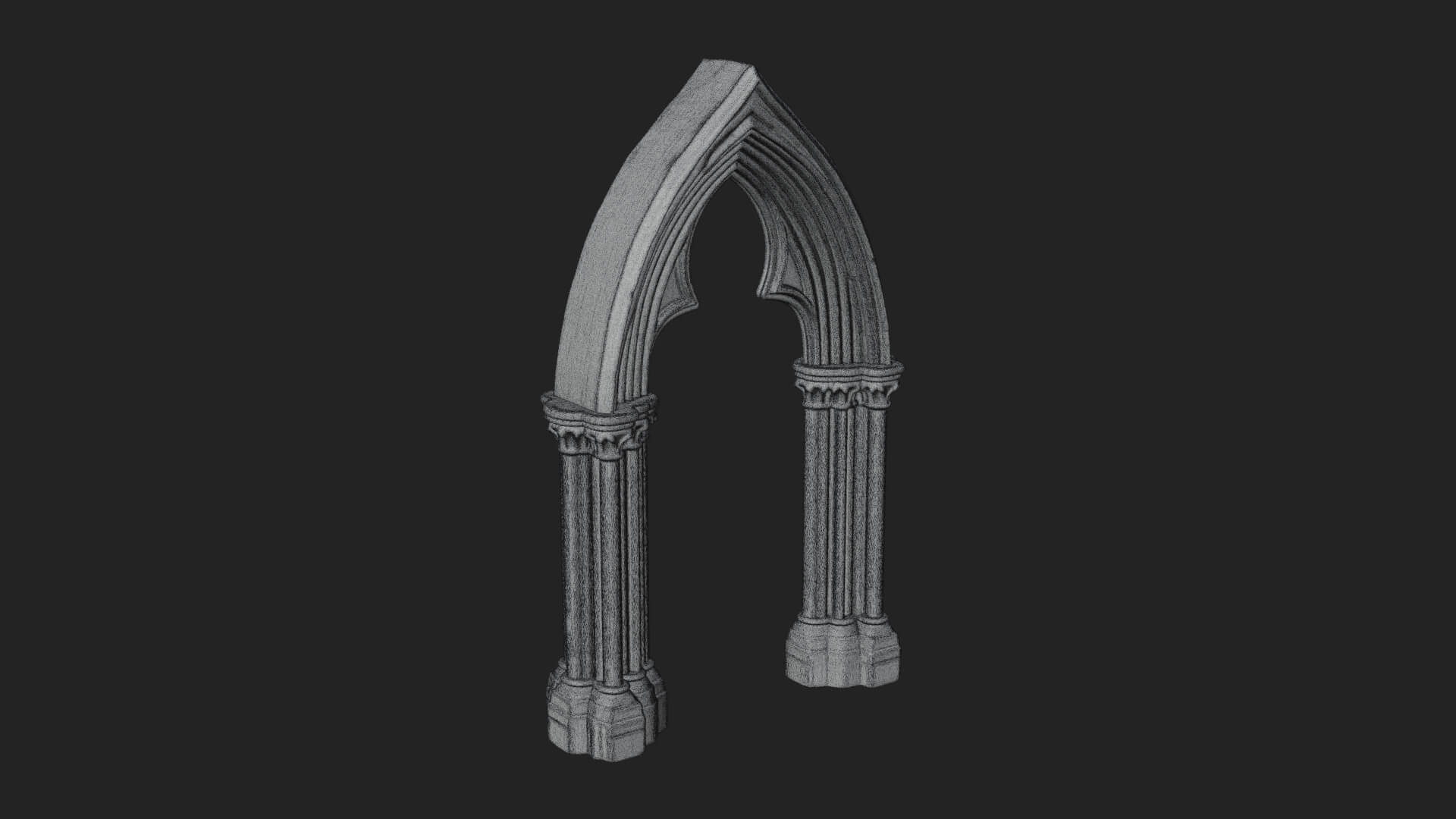 Gothic Arch Doorway Model Design 11 3D Print Model 3D Model