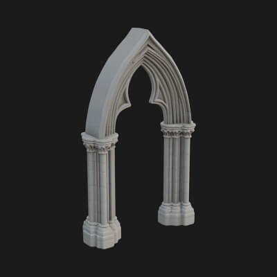 Gothic Arch Doorway Model Design 11 3D Print Model