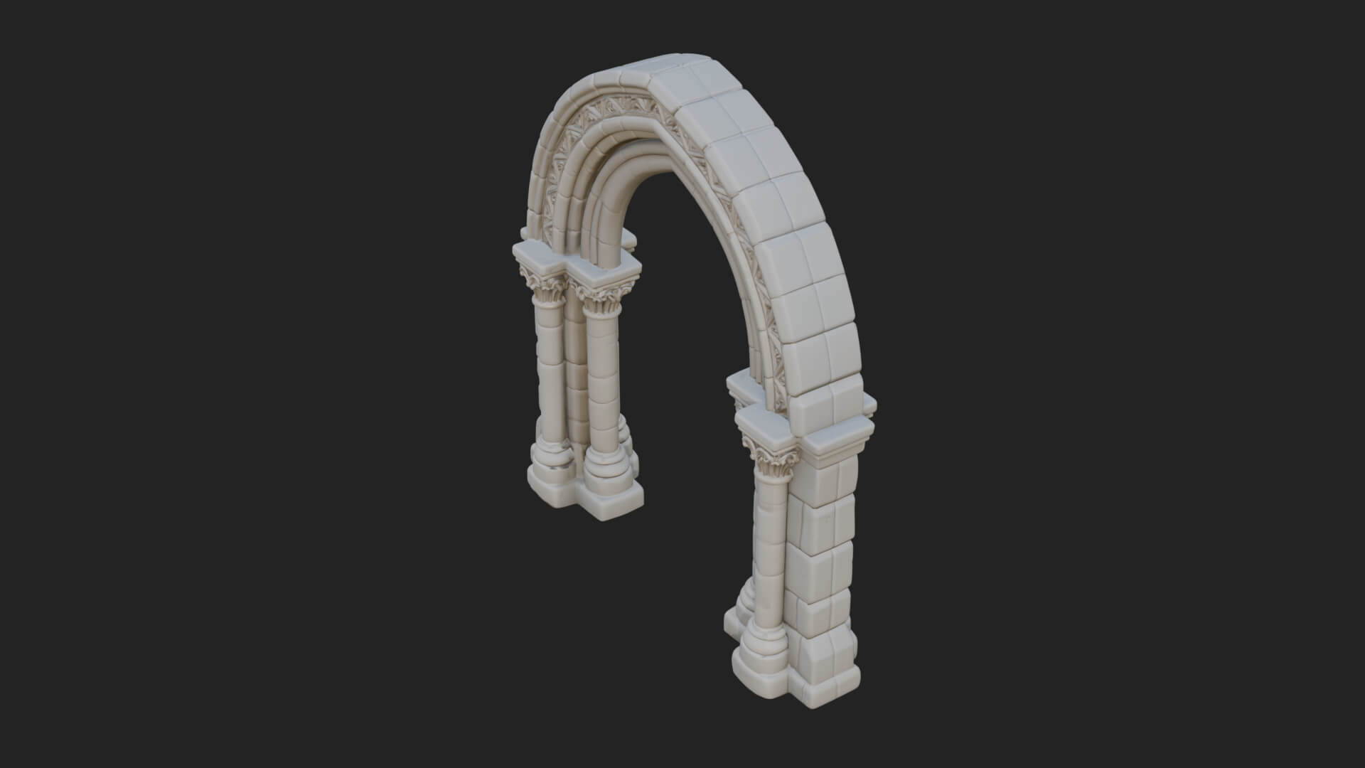 Gothic Arch Doorway Model Design 12 3D Print Model 3D Model