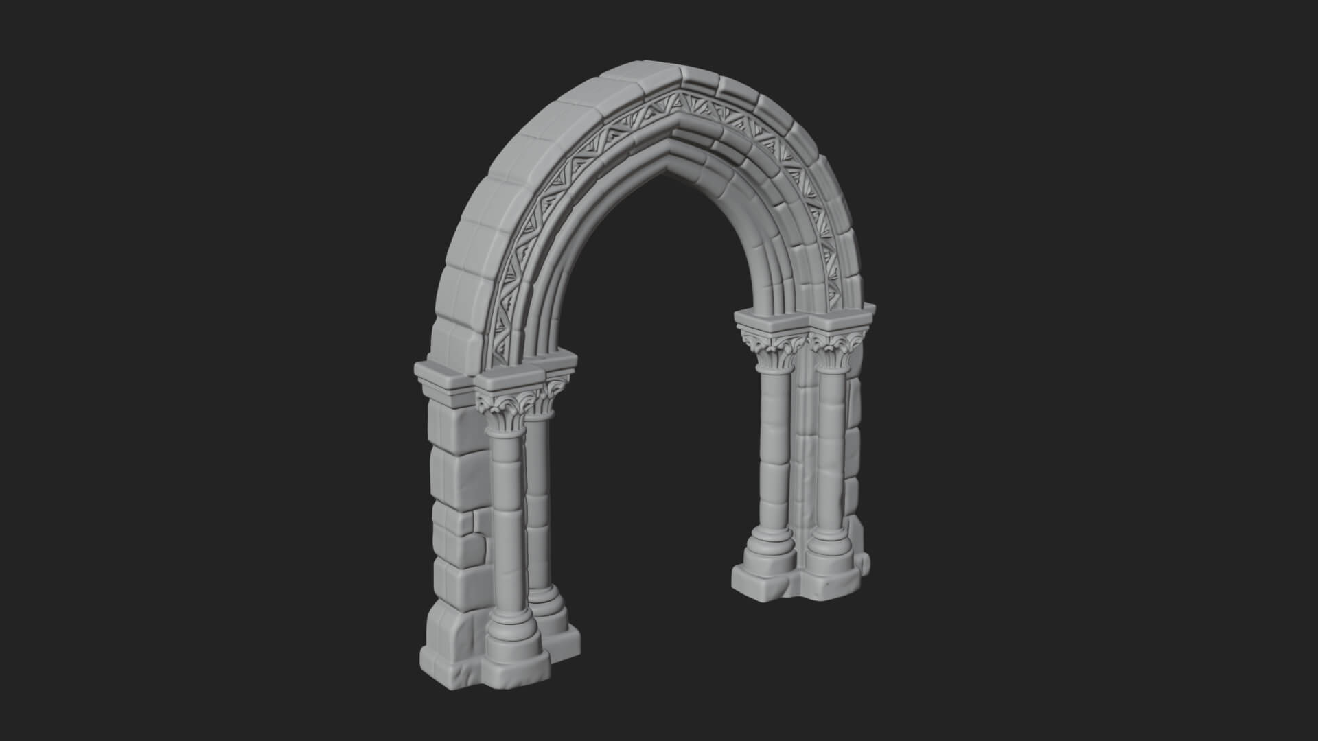 Gothic Arch Doorway Model Design 12 3D Print Model 3D Model