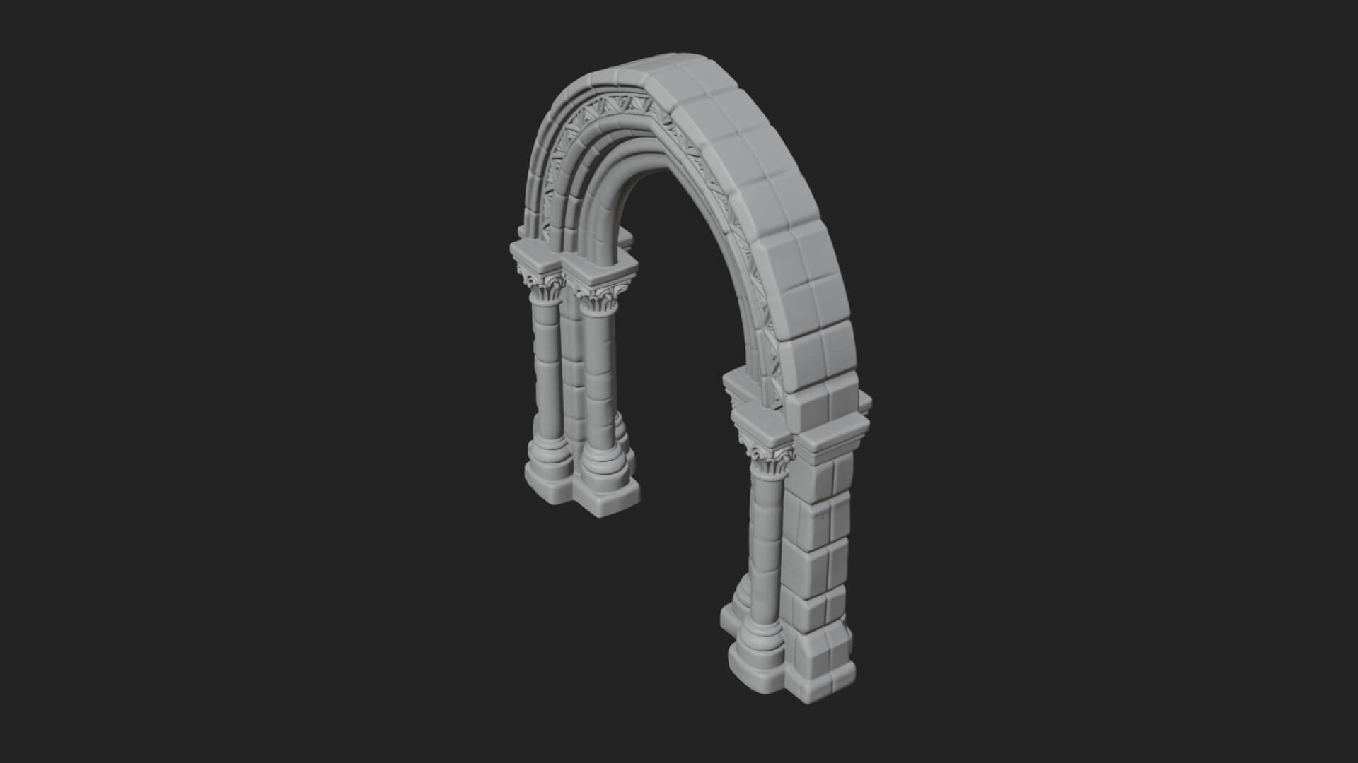 Gothic Arch Doorway Model Design 12 3D Print Model 3D Model