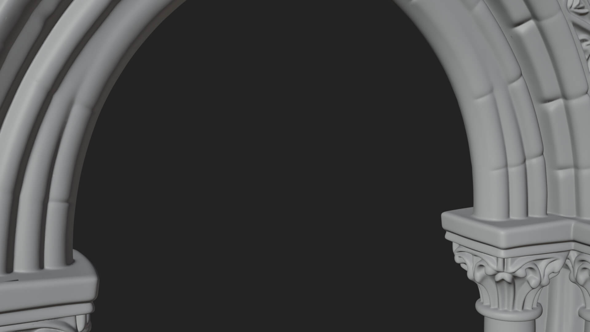 Gothic Arch Doorway Model Design 12 3D Print Model 3D Model