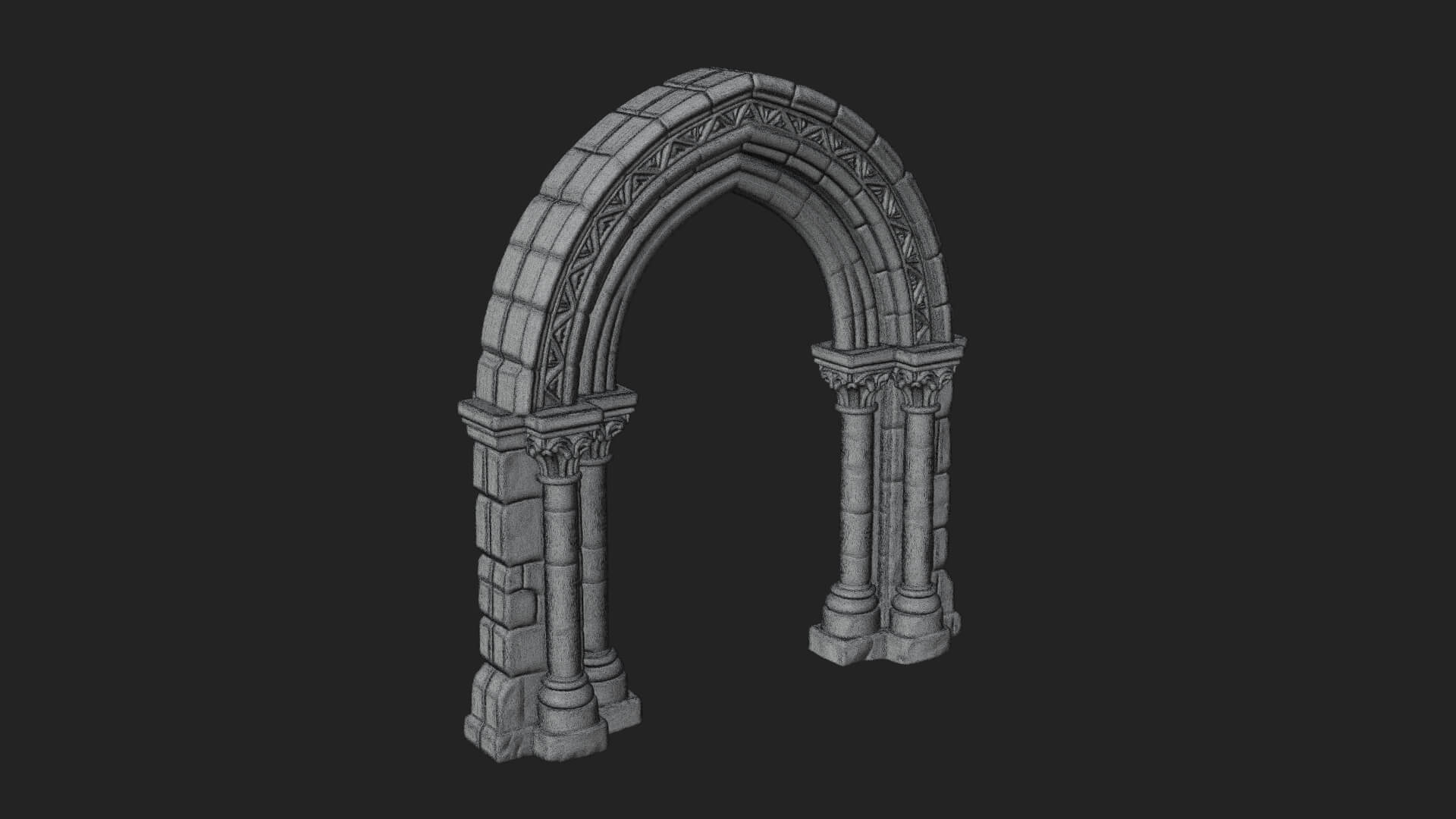 Gothic Arch Doorway Model Design 12 3D Print Model 3D Model
