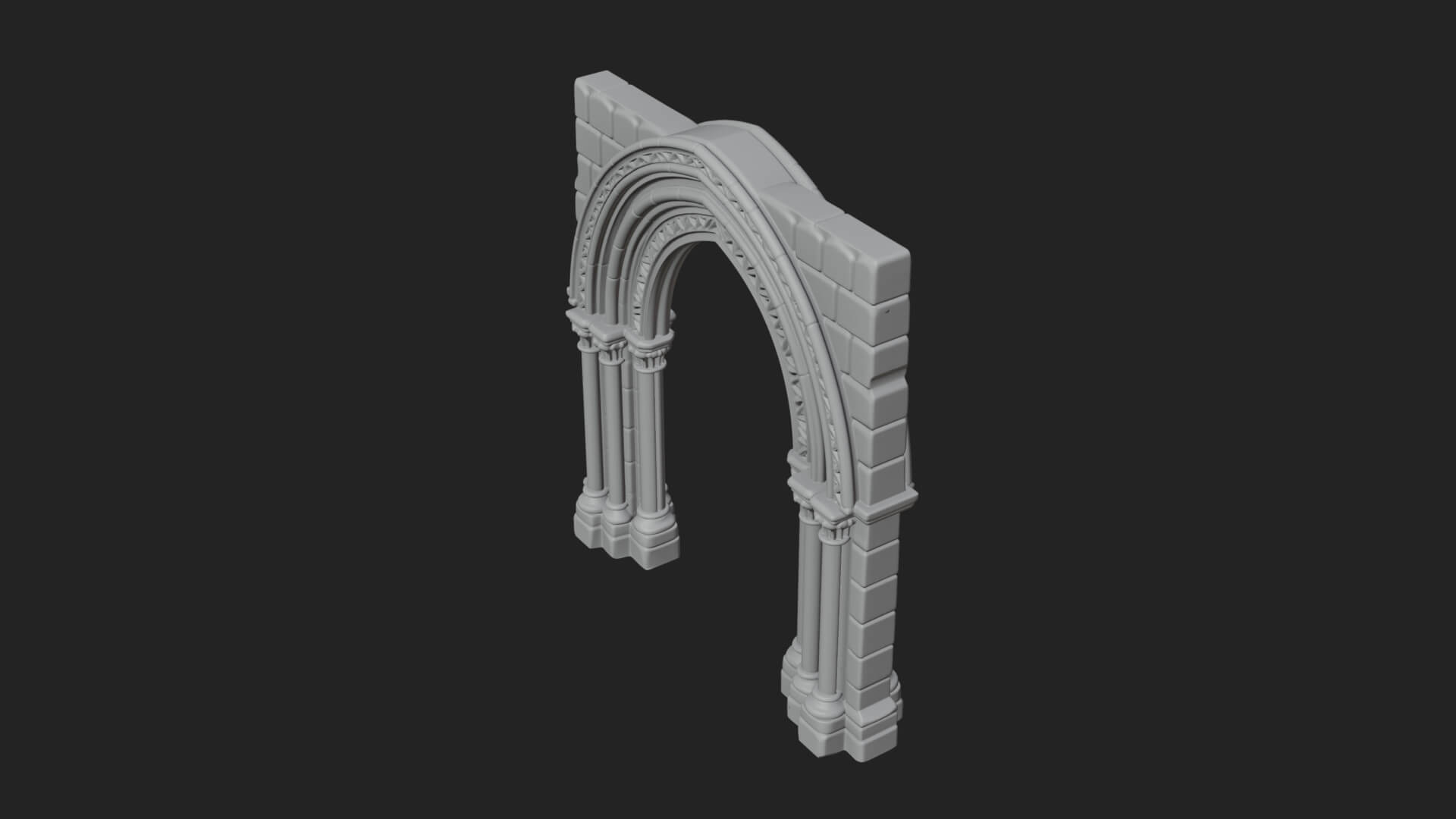 Gothic Arch Doorway Model Design 13 3D Print Model 3D Model