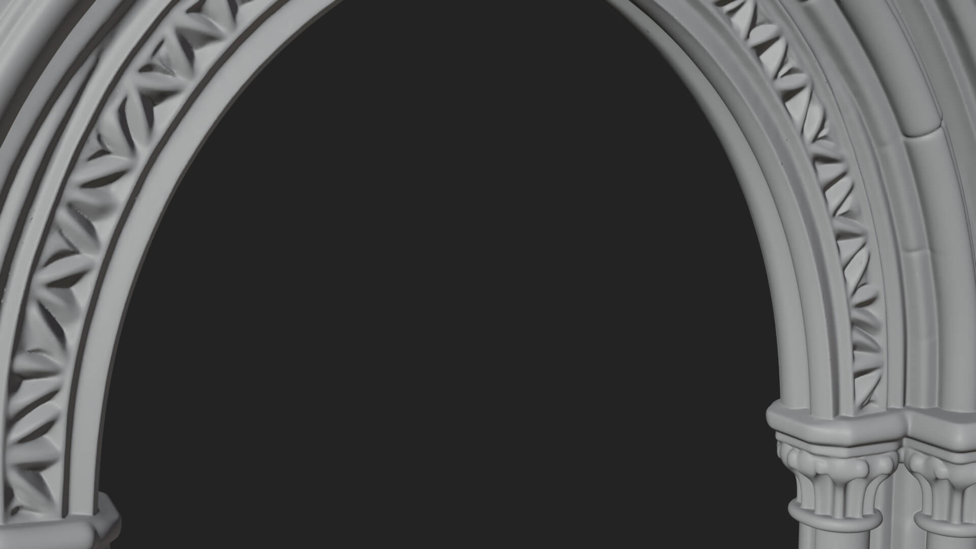 Gothic Arch Doorway Model Design 13 3D Print Model 3D Model