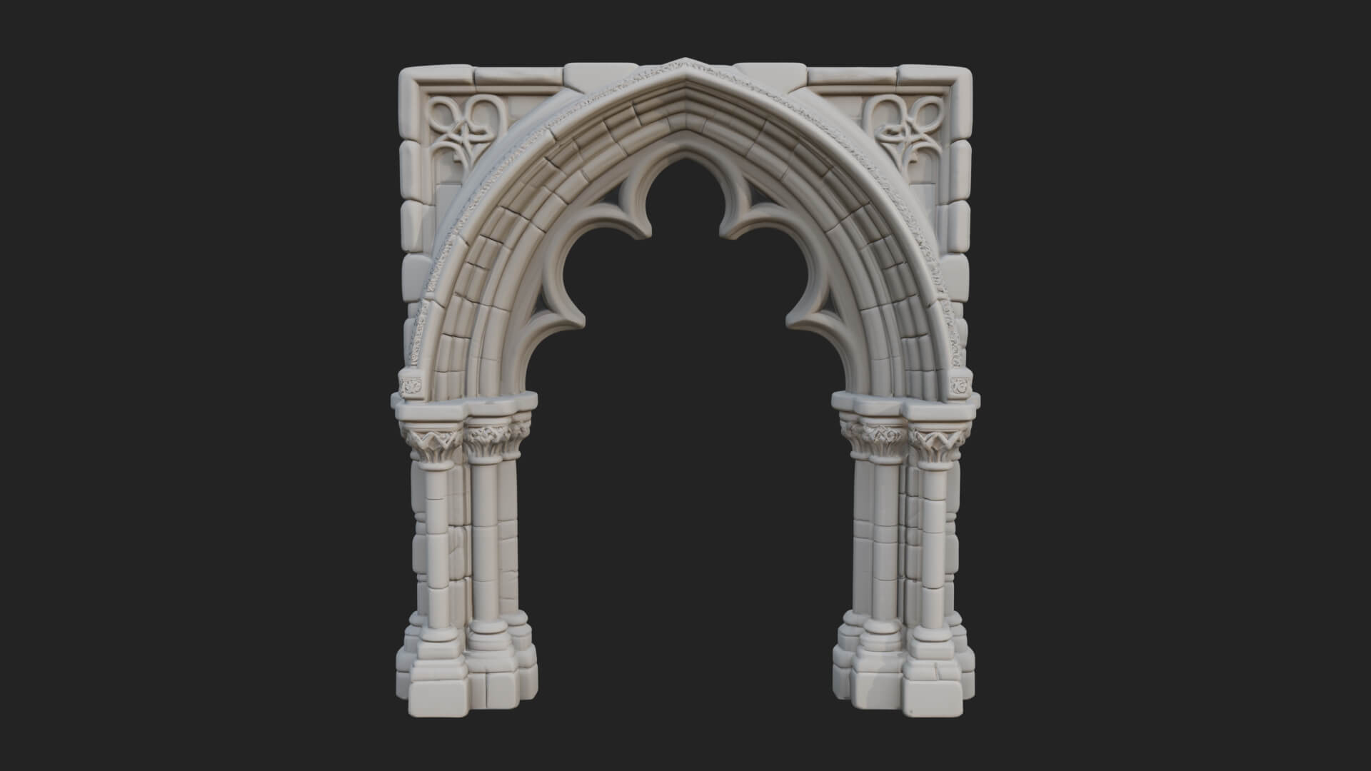 Gothic Arch Doorway Model Design 14 3D Print Model 3D Model