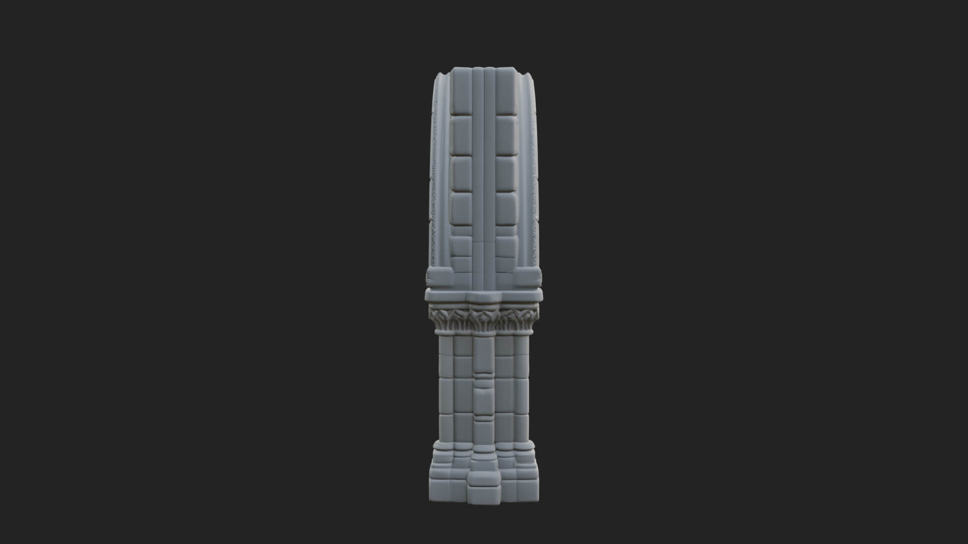 Gothic Arch Doorway Model Design 14 3D Print Model 3D Model