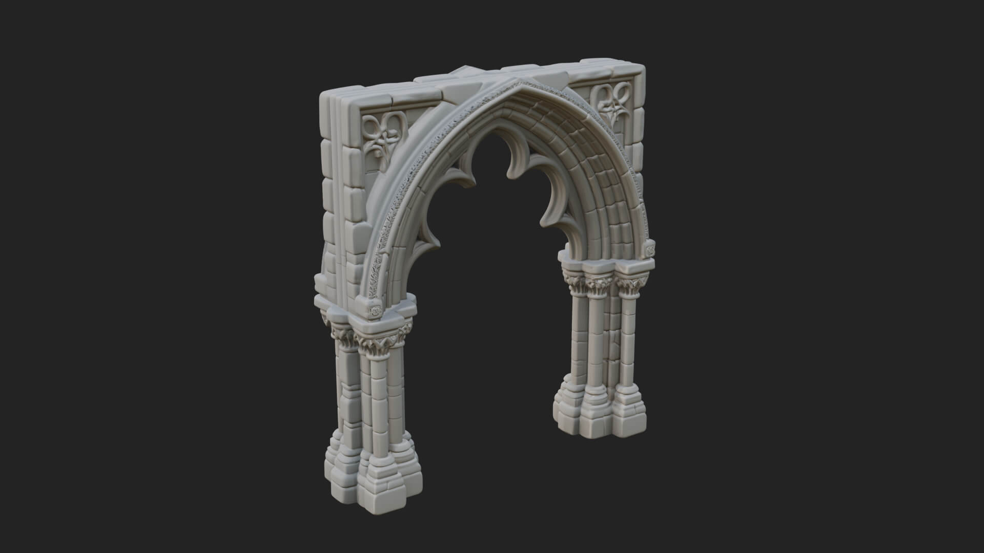 Gothic Arch Doorway Model Design 14 3D Print Model 3D Model