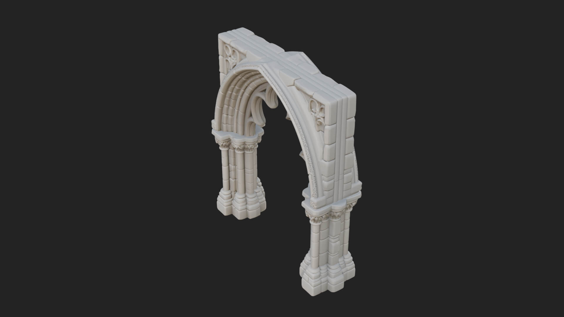 Gothic Arch Doorway Model Design 14 3D Print Model 3D Model