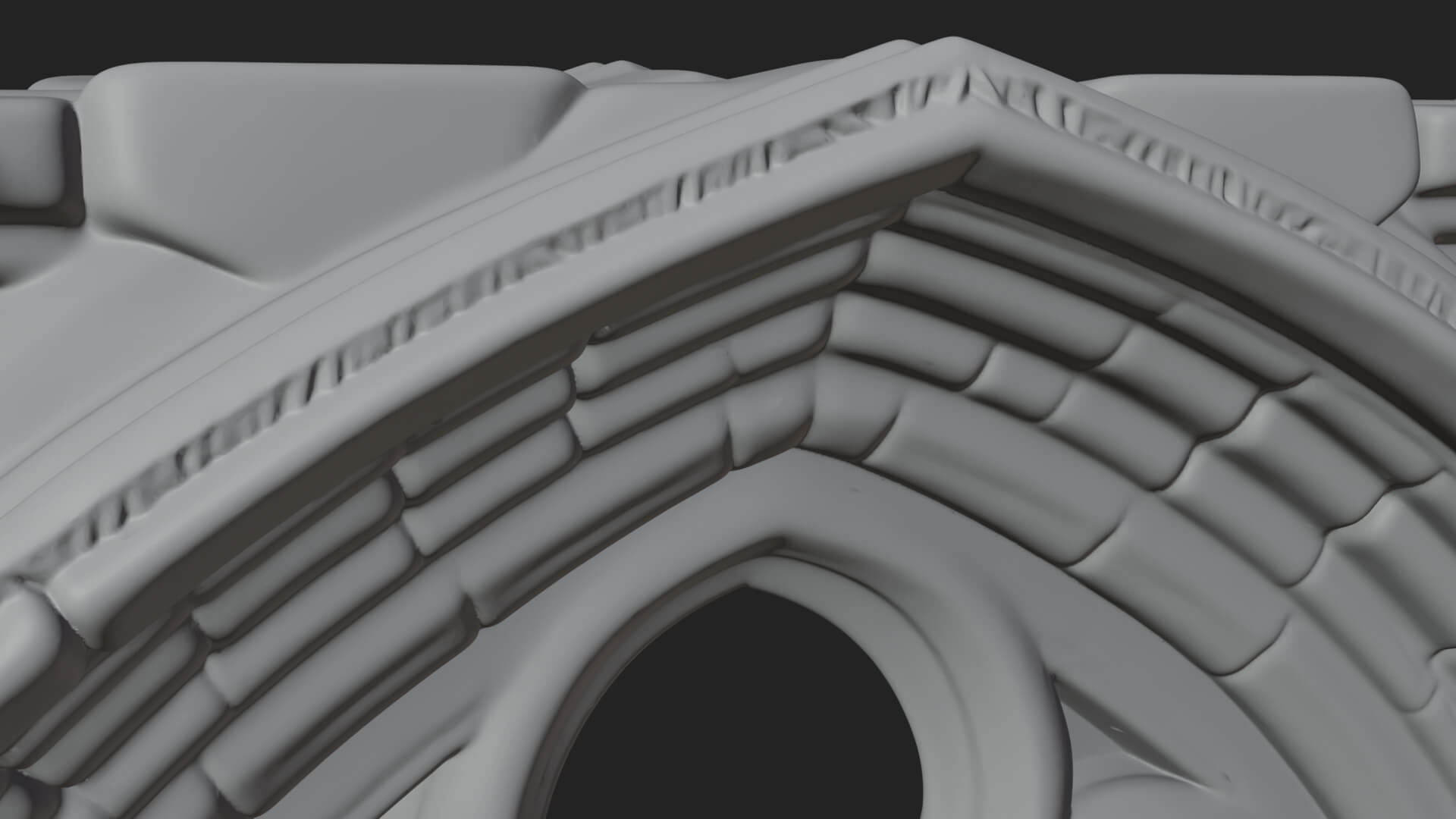 Gothic Arch Doorway Model Design 14 3D Print Model 3D Model