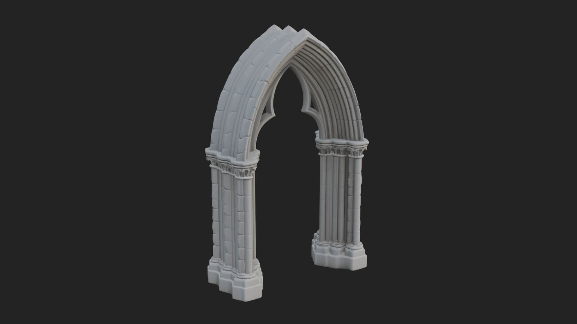 Gothic Arch Doorway Model Design 15 3D Print Model 3D Model