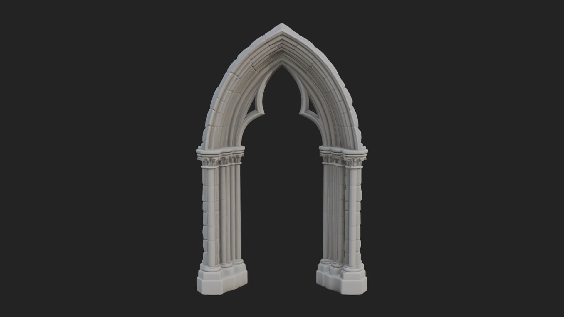 Gothic Arch Doorway Model Design 15 3D Print Model 3D Model