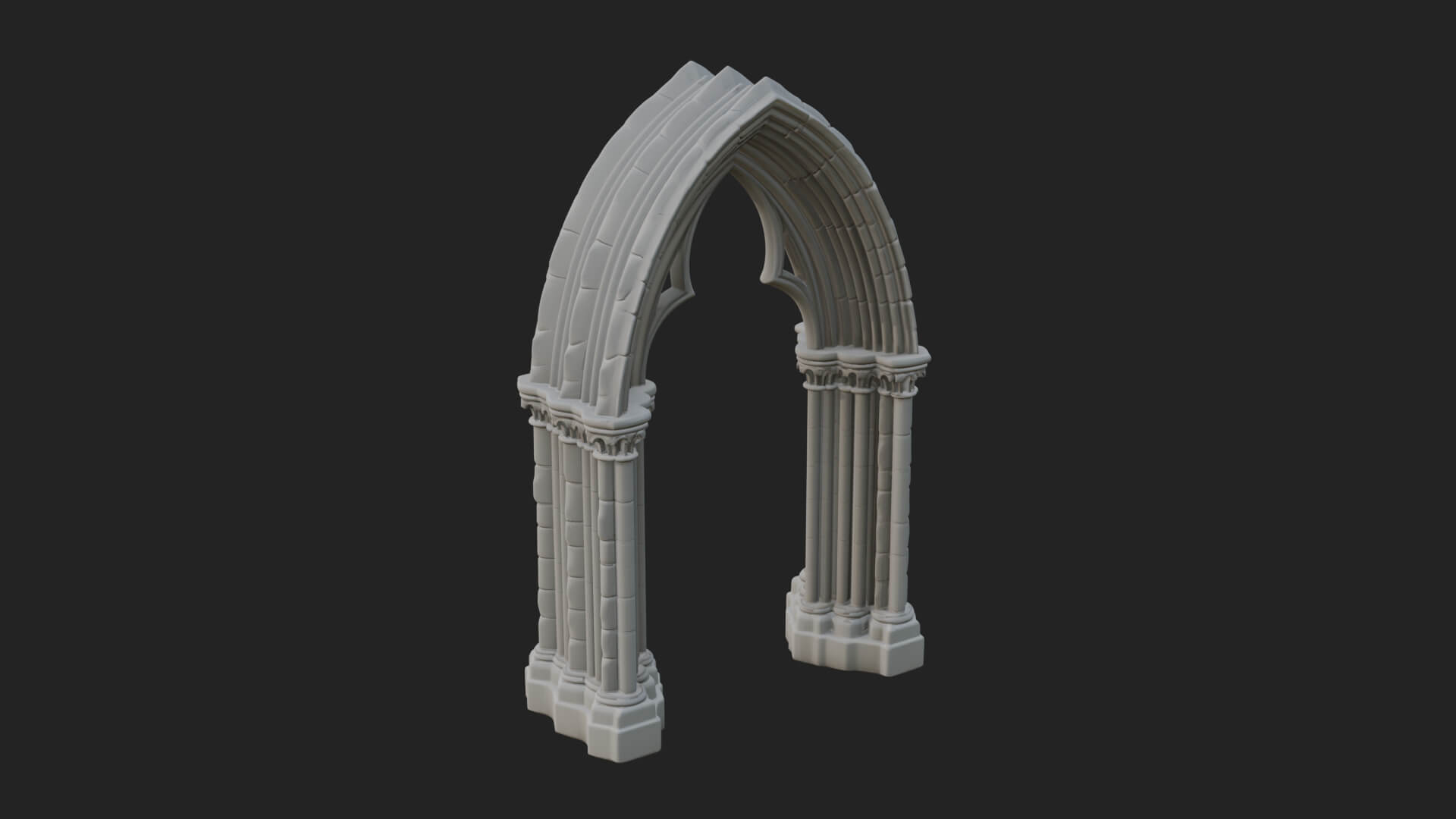 Gothic Arch Doorway Model Design 15 3D Print Model 3D Model