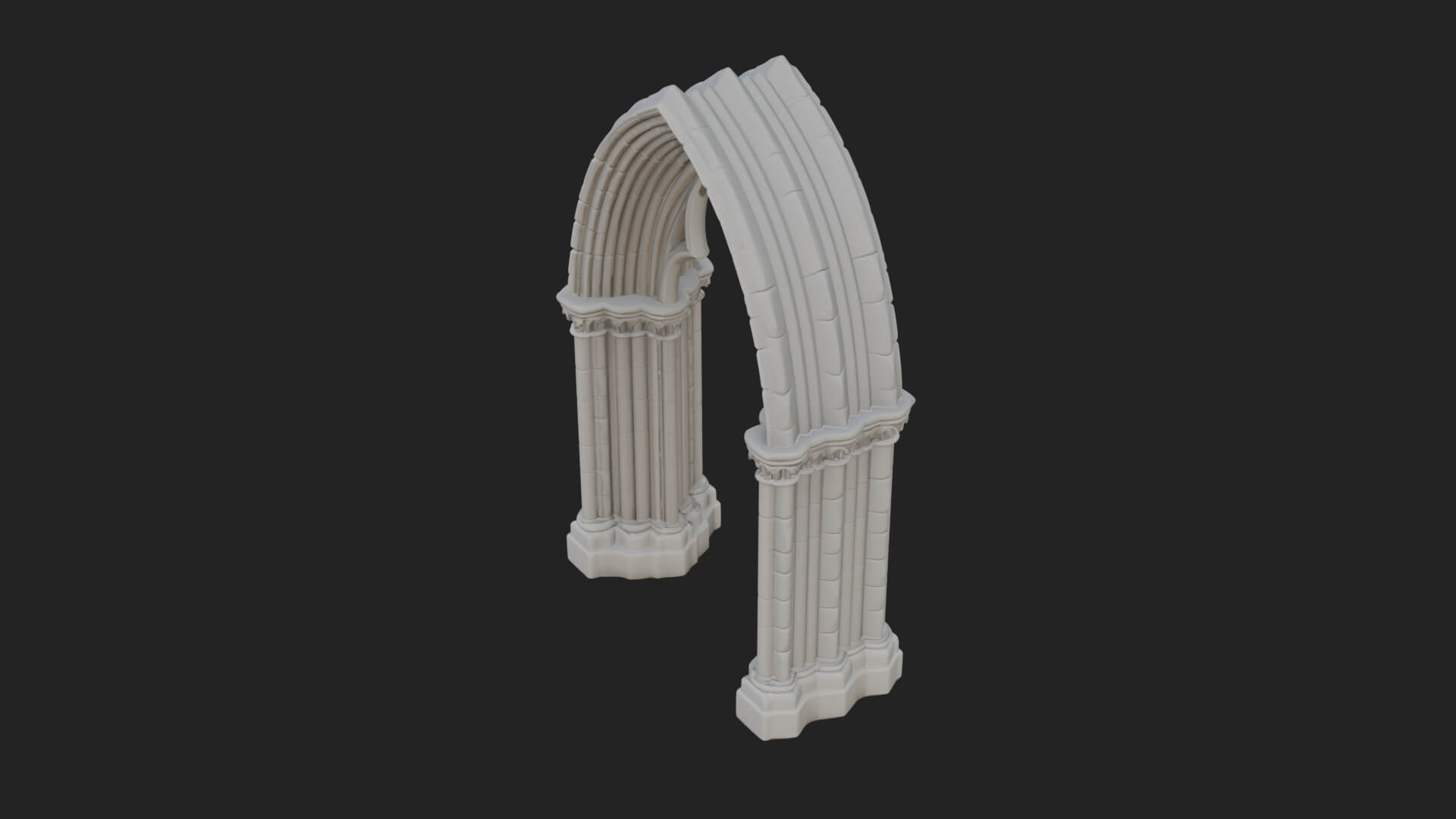 Gothic Arch Doorway Model Design 15 3D Print Model 3D Model