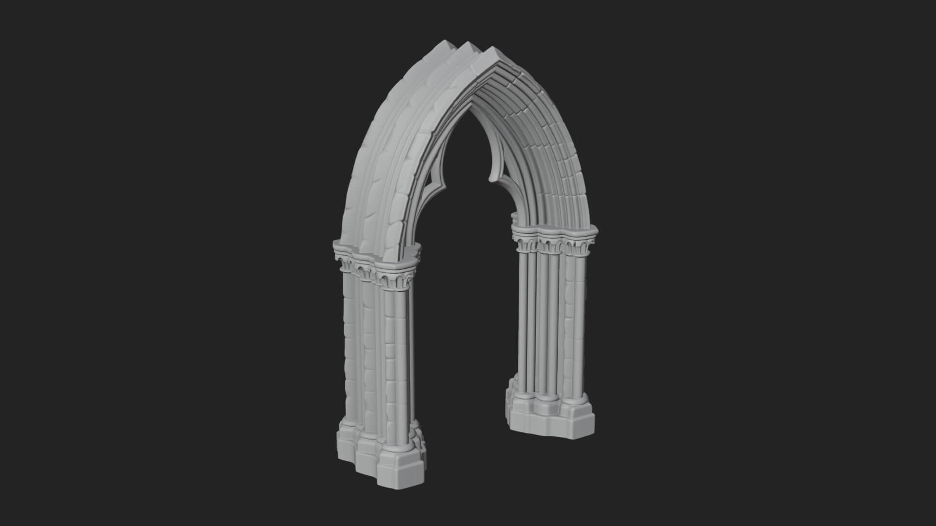 Gothic Arch Doorway Model Design 15 3D Print Model 3D Model